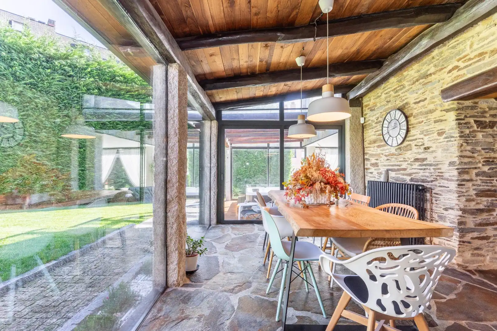 Terraza de Casa o chalet en venta en Lugo con Calefacción, Jardín privado y Jacuzzi
