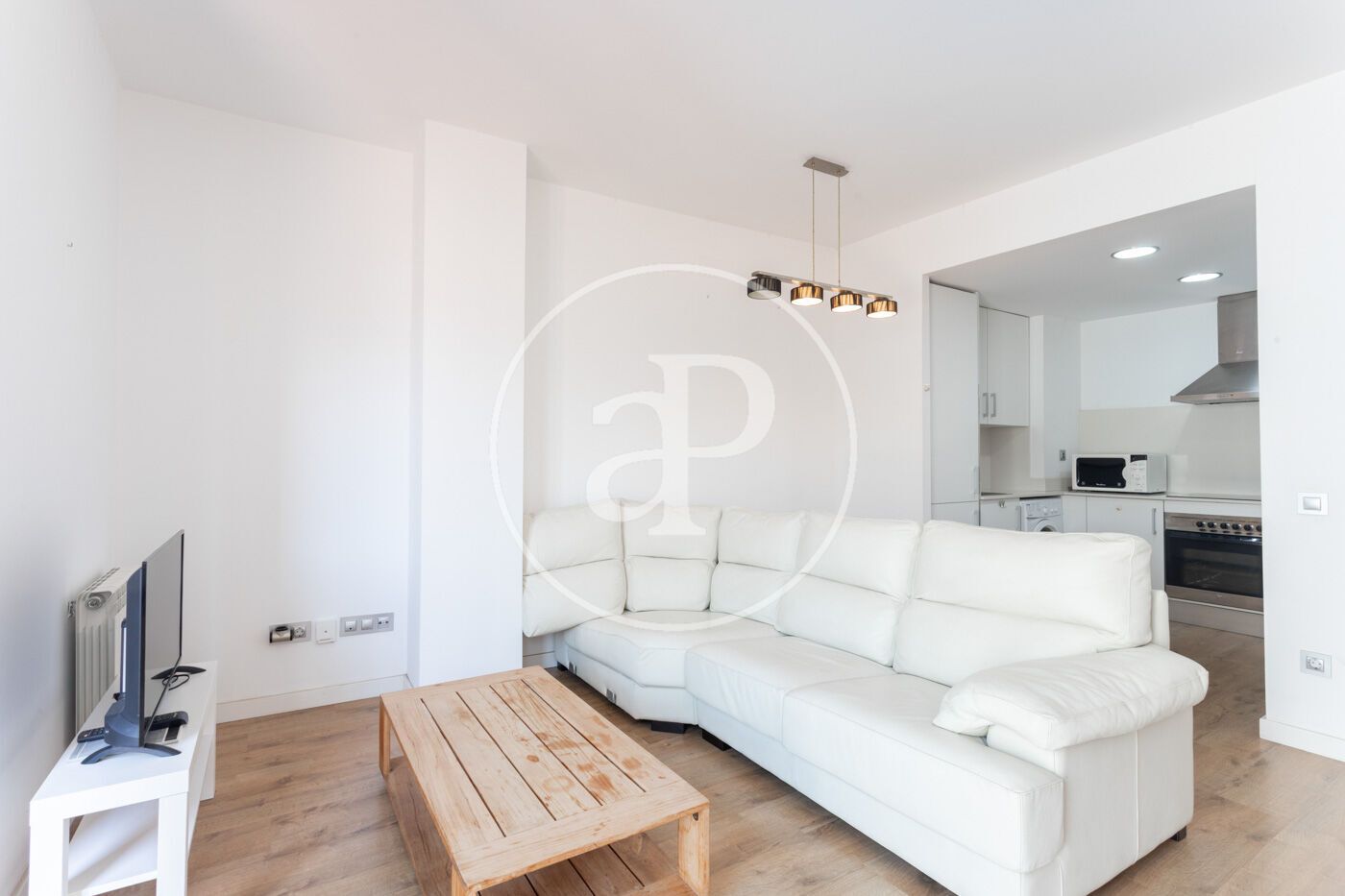 Living room of Flat to rent in  Barcelona Capital  with Heating, Terrace and Furnished