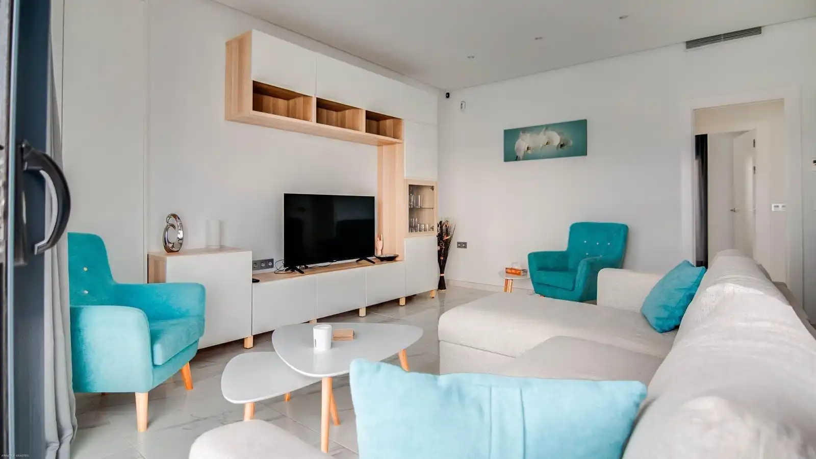 Sala d'estar de Casa o xalet en venda en San Javier amb Aire condicionat, Calefacció i Jardí privat