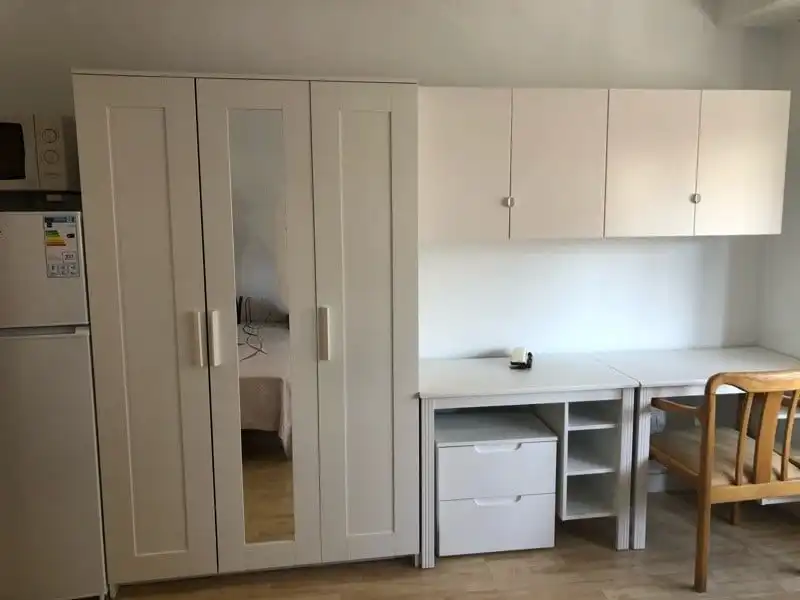 Dormitori de Estudi de lloguer en Madrid amb Aire condicionat, Moblat i Es permeten mascotes