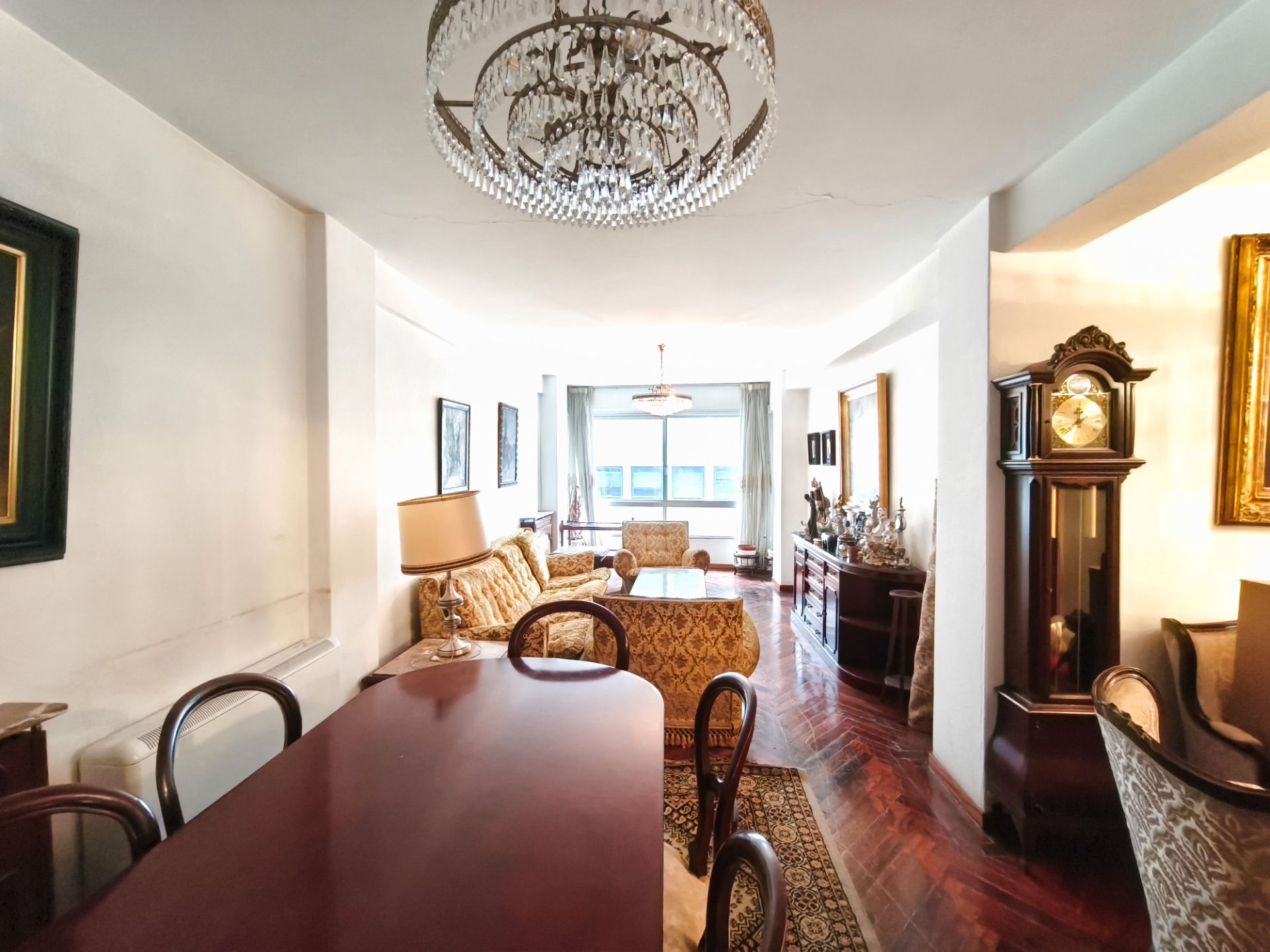 Living room of Flat for sale in Santiago de Compostela   with Heating, Terrace and Furnished