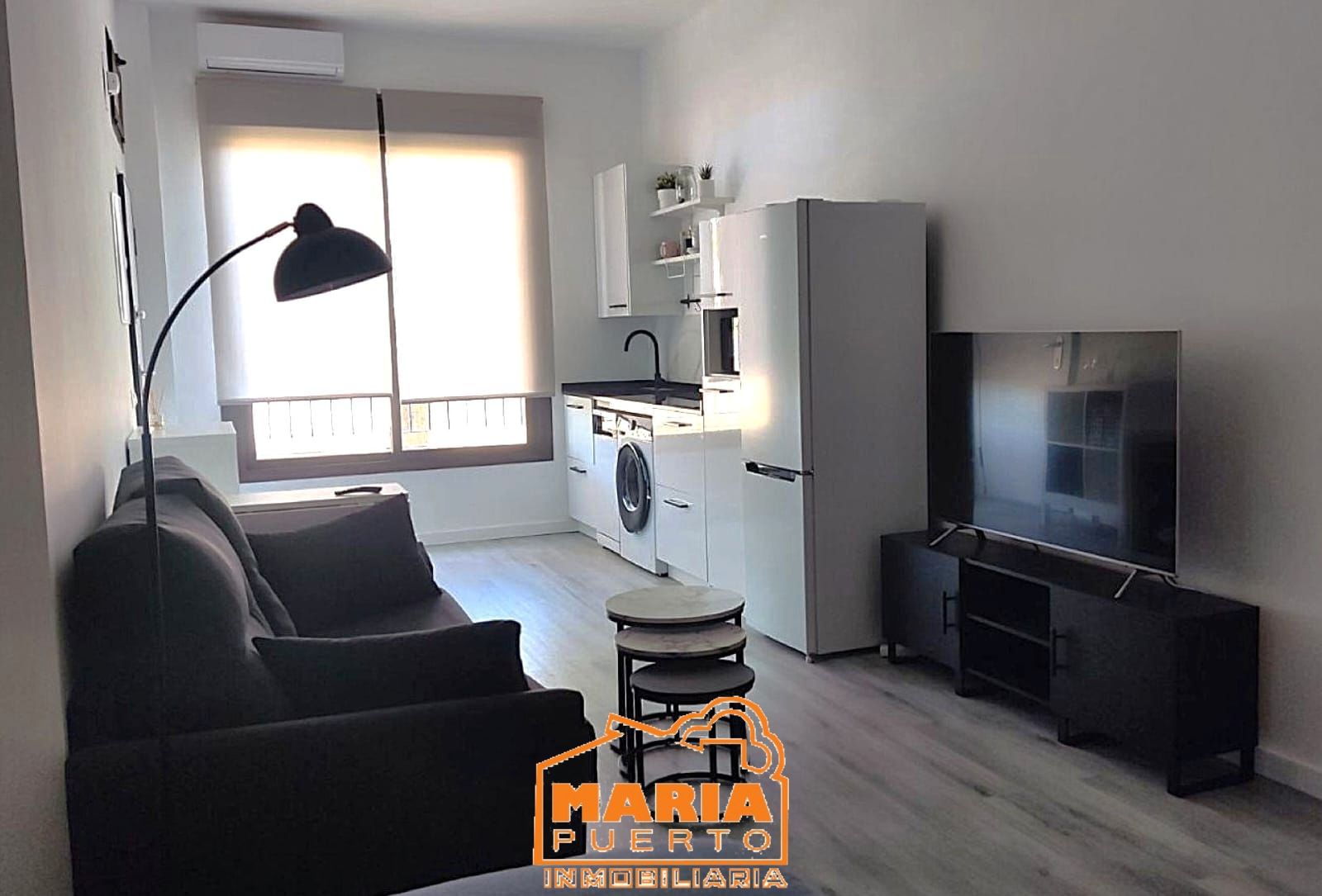 Sala de estar de Estudio de alquiler en Málaga Capital con Amueblado