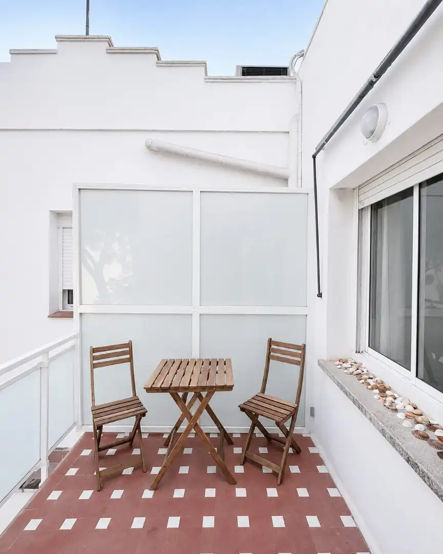 Balcony of Apartments for rent in Castelldefels  with Air Conditioner, Heating and Furnished