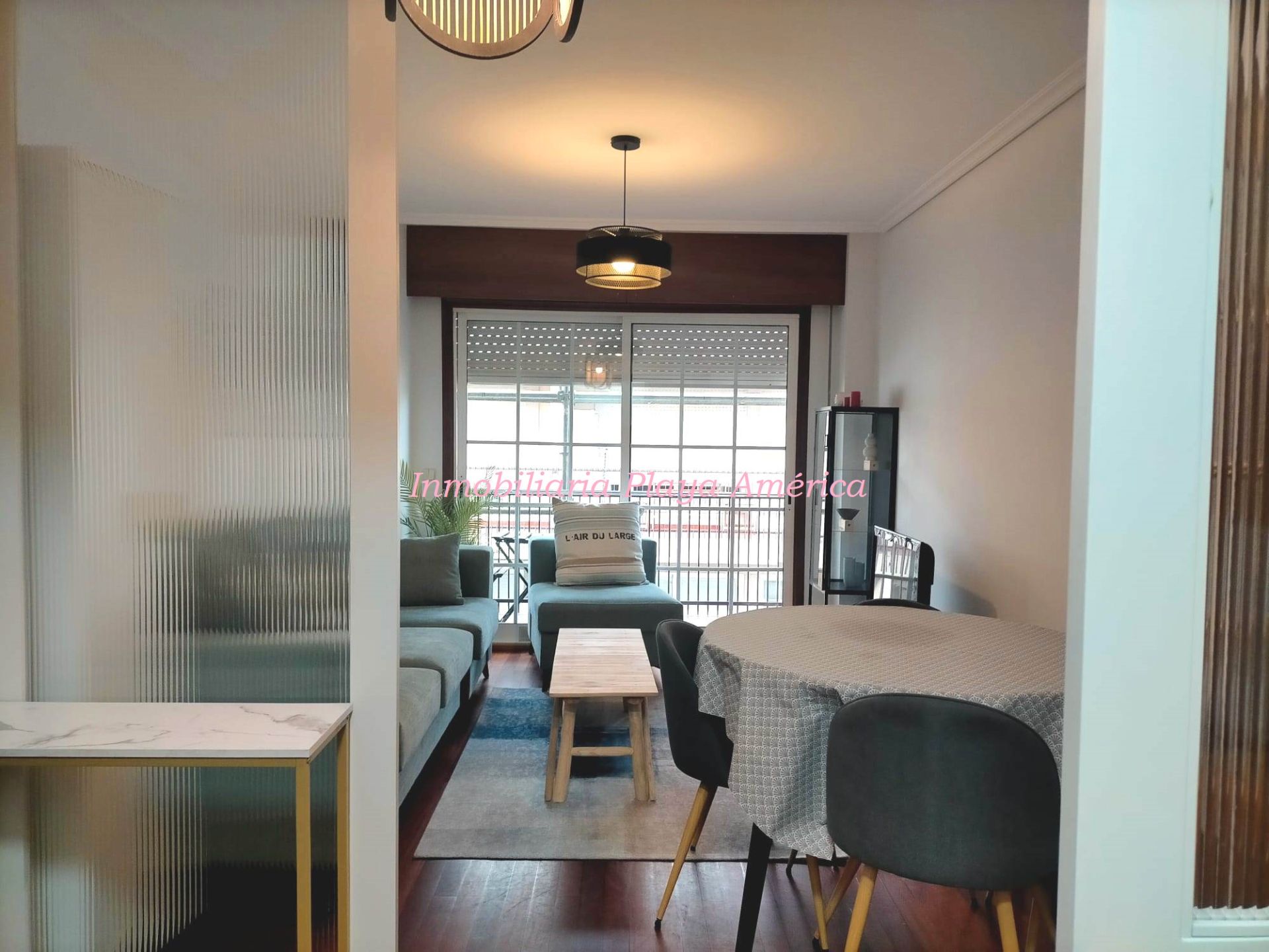 Living room of Flat to rent in Nigrán  with Terrace, Furnished and Balcony