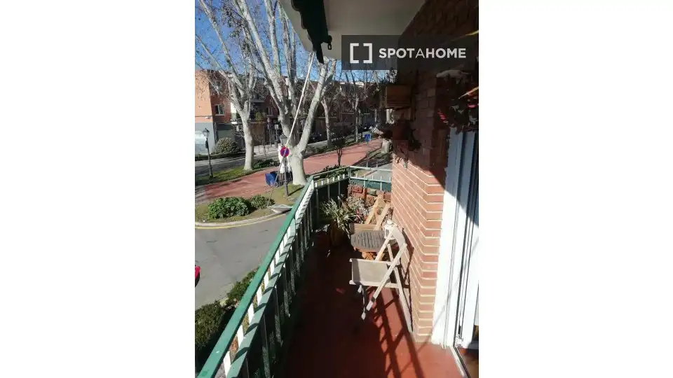 Balcony of Flat for rent in Madrid  with Air Conditioner, Heating and Furnished