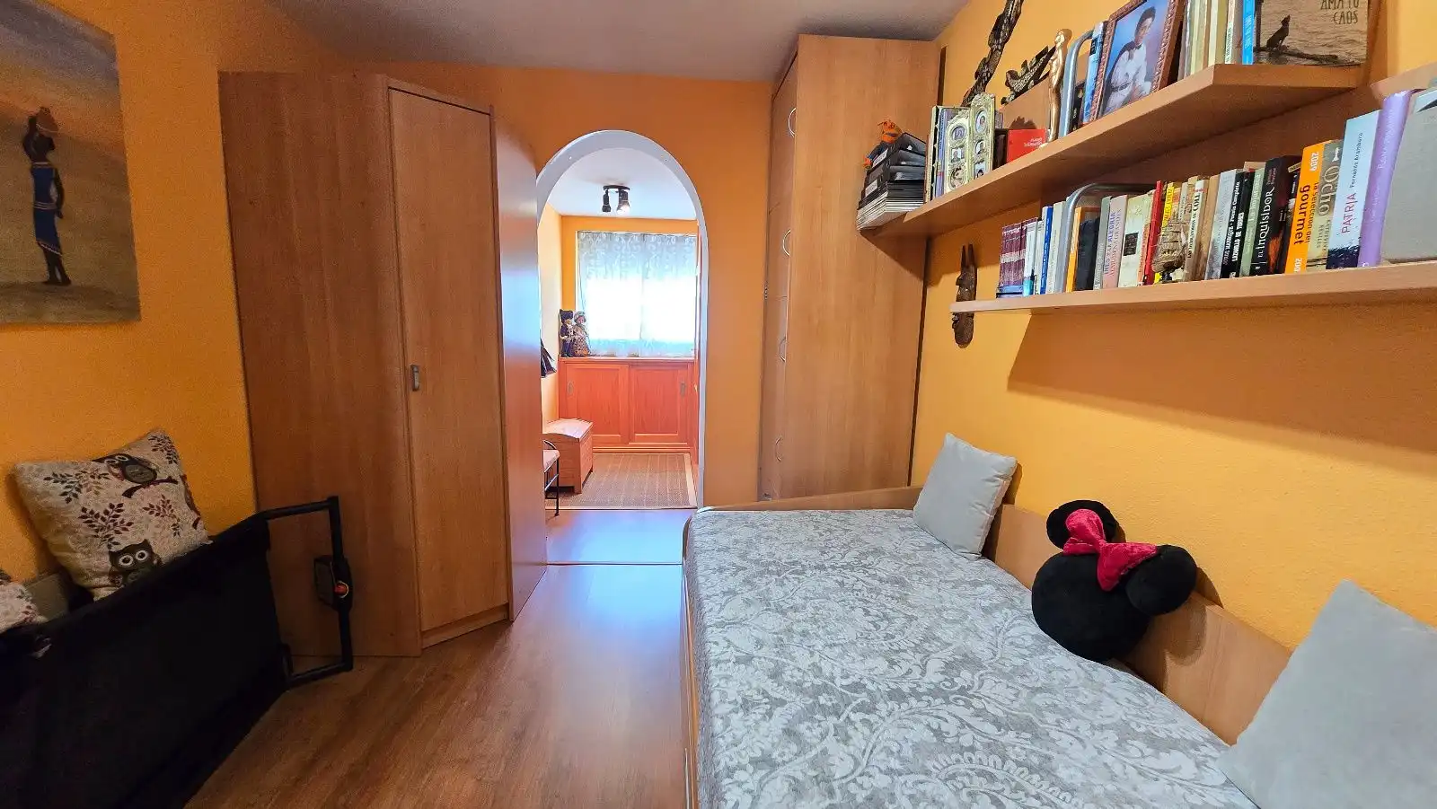 Schlafzimmer von Einfamilien-Reihenhaus zum Verkauf in Málaga mit Klimaanlage, Heizung und Schwimmbad