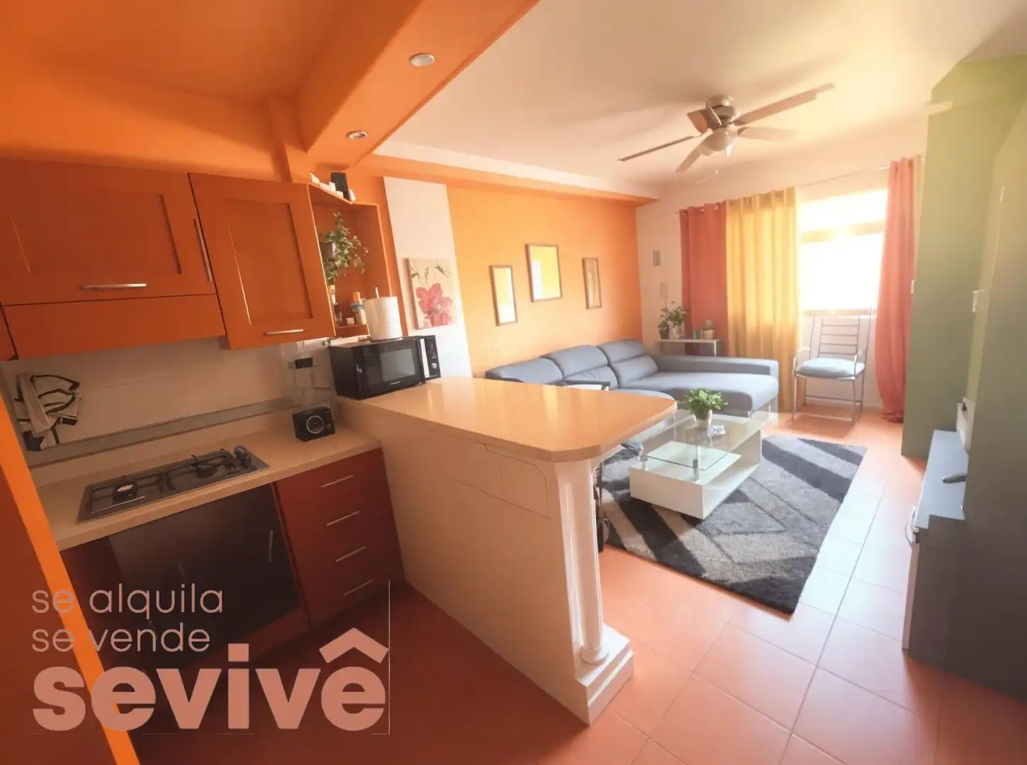 Wohnzimmer von Maisonette zum Verkauf in Arona mit Klimaanlage, Möbliert und Balkon