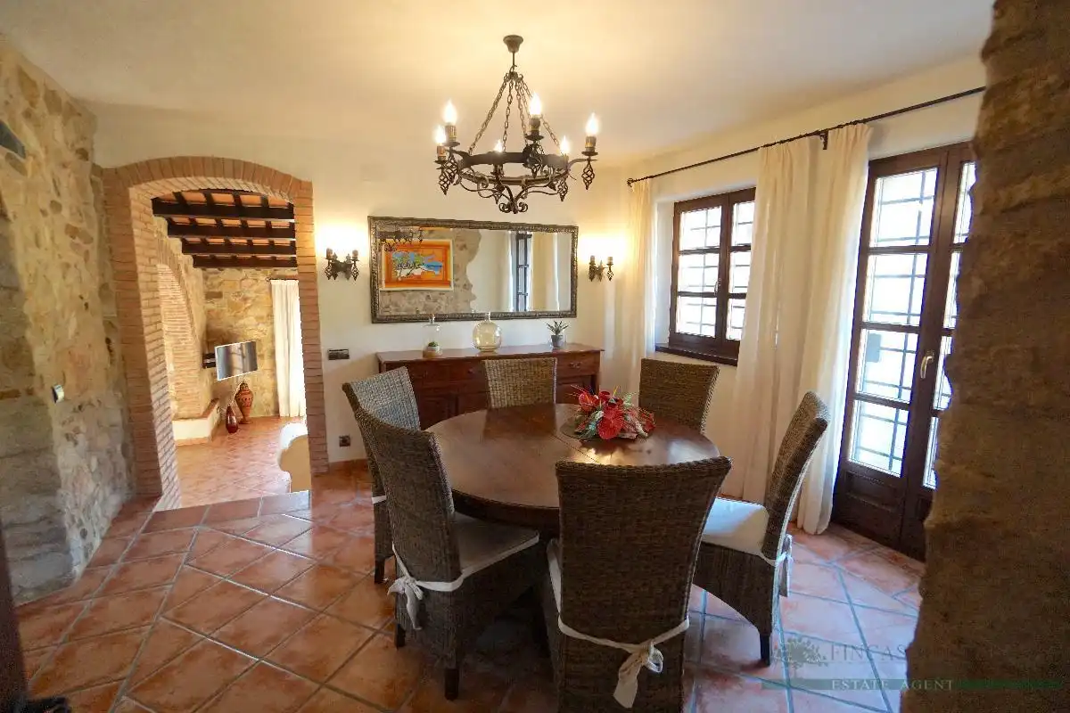 Dining room of Country homes for sale in Castell d'Aro, Platja d'Aro i s'Agaró  with Air Conditioner, Heating and Terrace