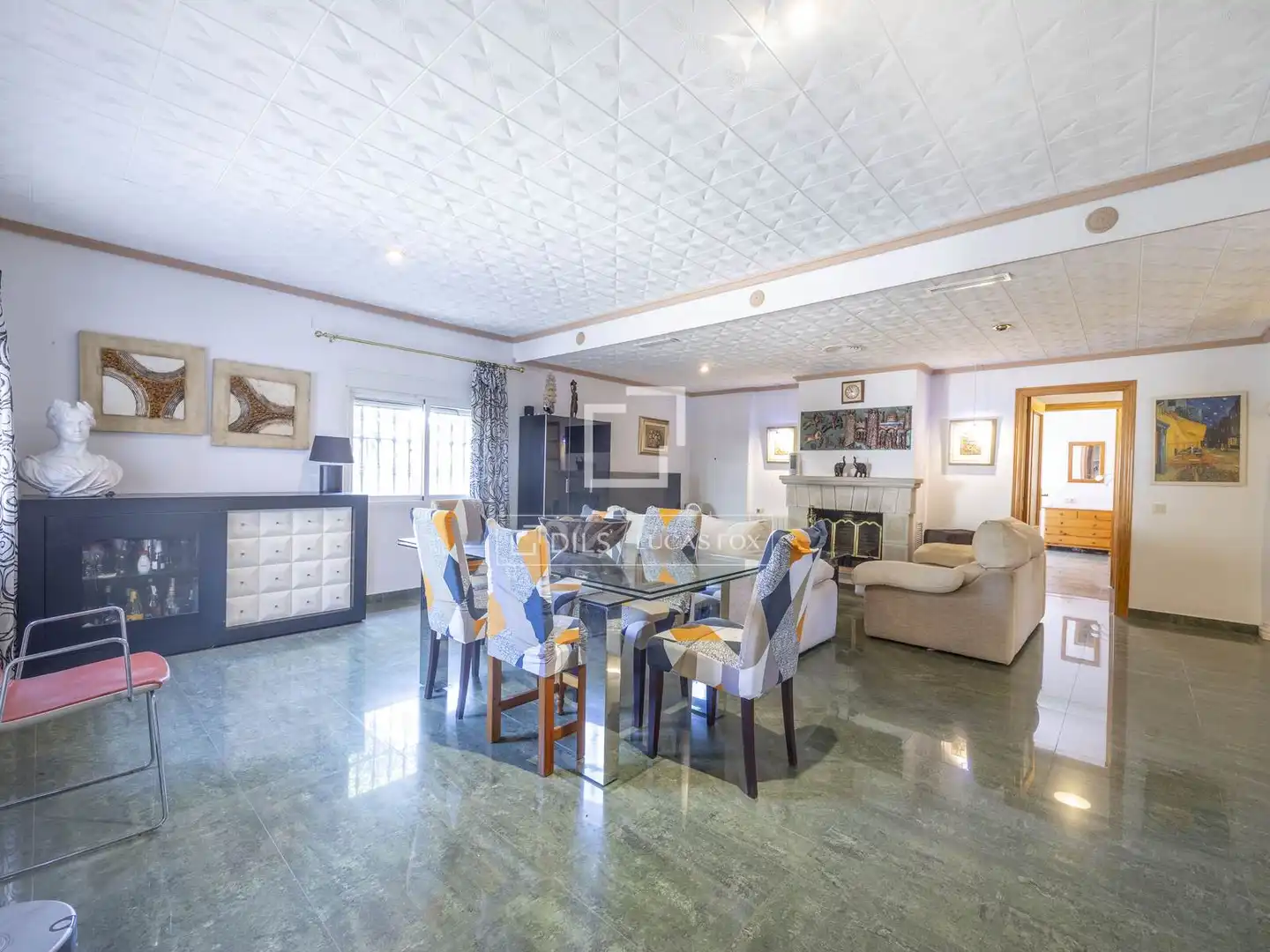 Dining room of Houses for sale in La Pobla de Vallbona  with Air Conditioner, Heating and Private garden