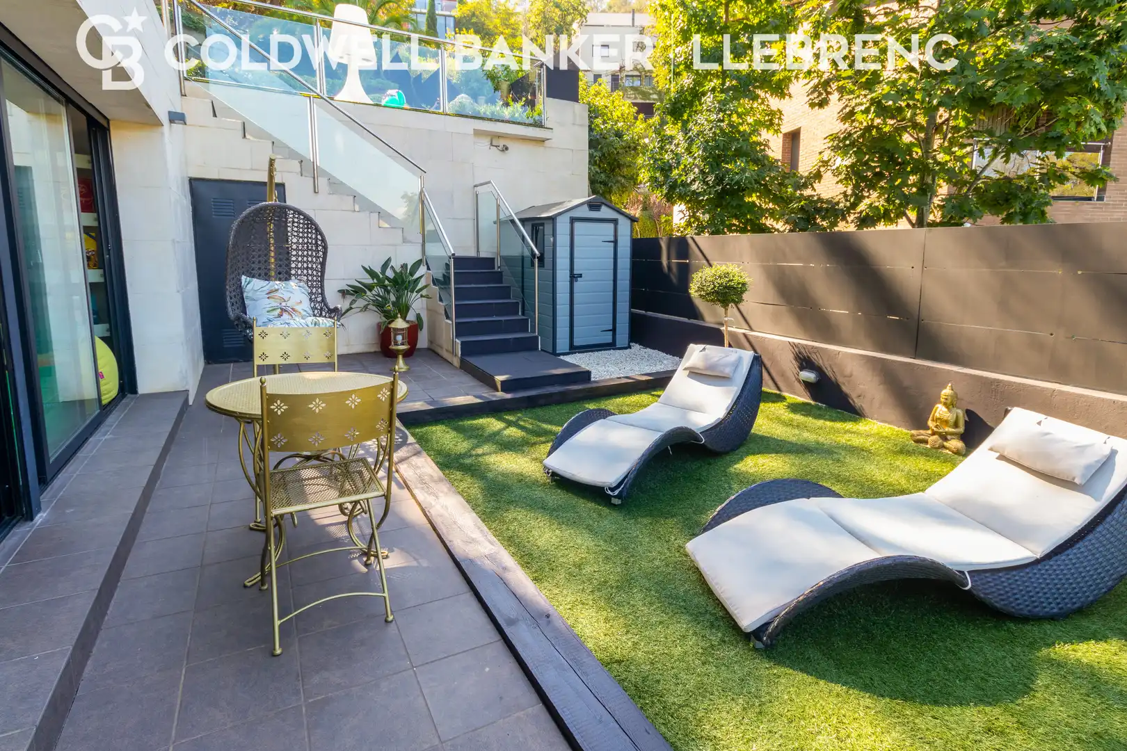 Terrassa de Casa o xalet en venda en Barcelona amb Aire condicionat, Calefacció i Jardí privat