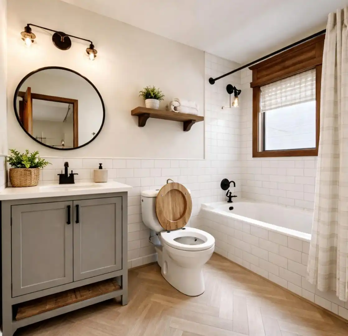 Baño de Casa adosada en venta en Cunit con Jardín privado, Terraza y Amueblado
