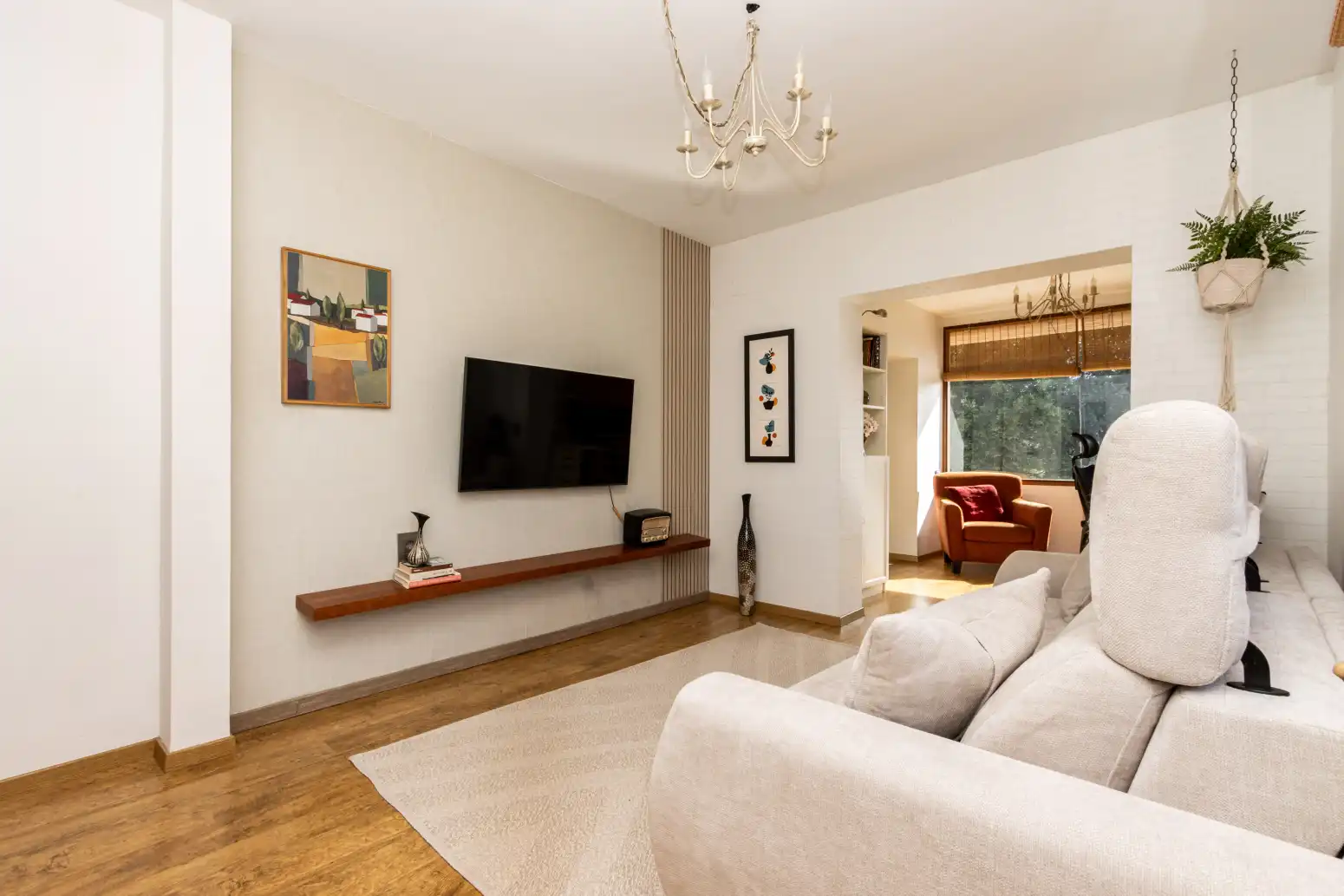 Sala d'estar de Casa o xalet en venda en Matadepera amb Calefacció, Parquet i Terrassa