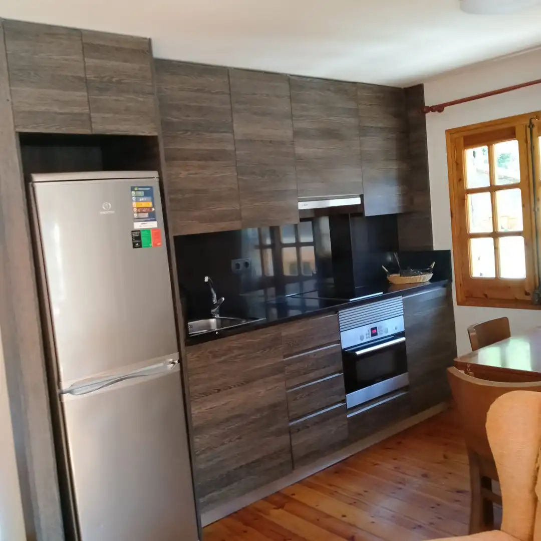 Kitchen of Flat for sale in Setcases  with Parquet flooring, Furnished and Washing machine