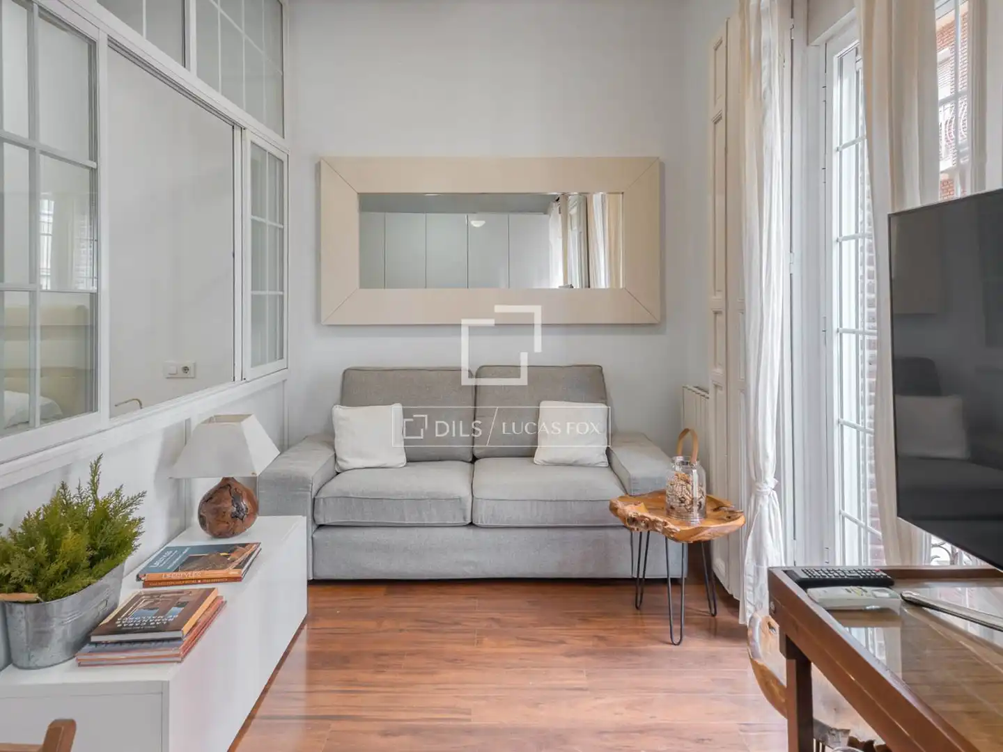 Sala de estar de Piso en venta en Madrid con Aire acondicionado, Parquet y Balcón