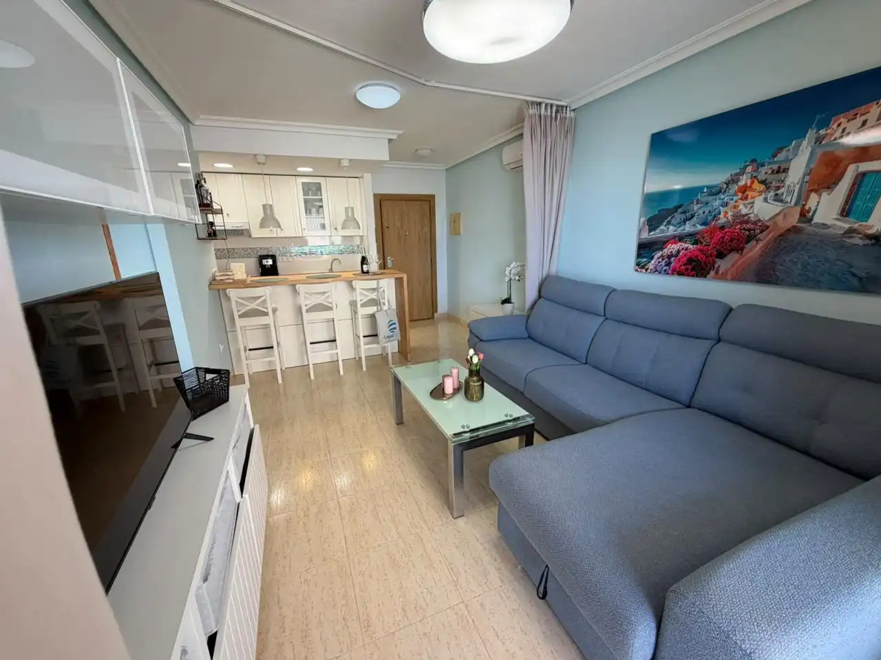 Sala de estar de Apartamento en venta en La Manga del Mar Menor con Aire acondicionado, Jardín privado y Terraza