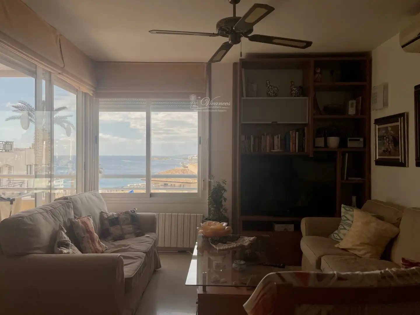 Sala d'estar de Àtic de lloguer en  Palma de Mallorca amb Aire condicionat, Calefacció i Terrassa