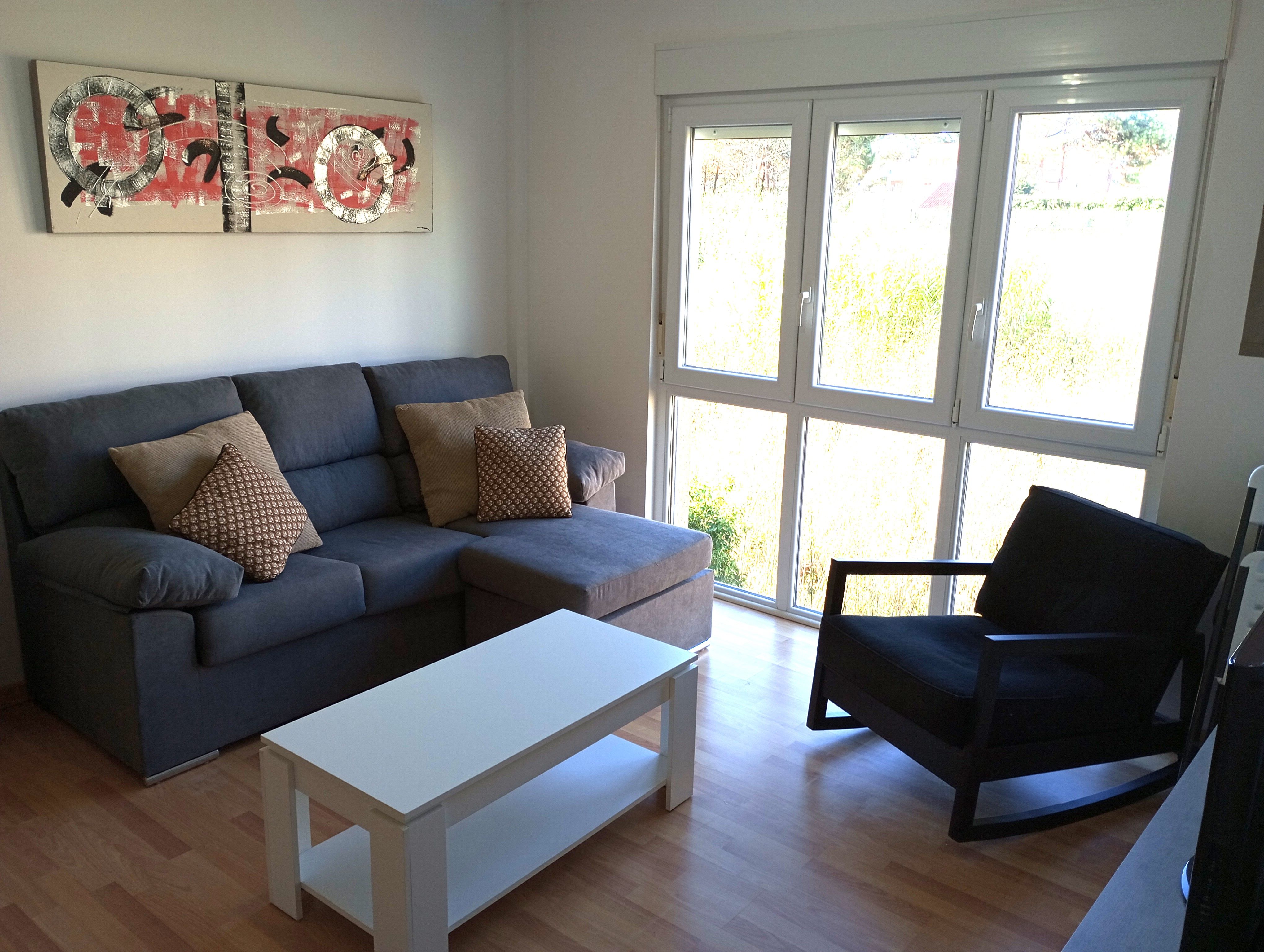 Sala d'estar de Apartament de lloguer en Fisterra amb Moblat, Forn i Rentadora