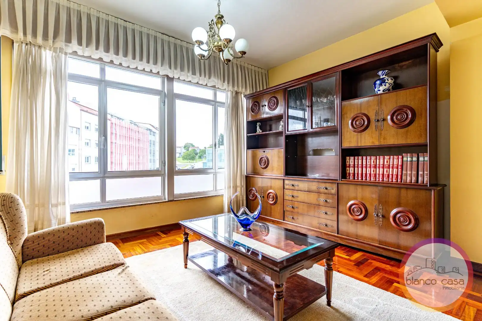 Living room of Flat for sale in Carballo  with Storage room and Furnished