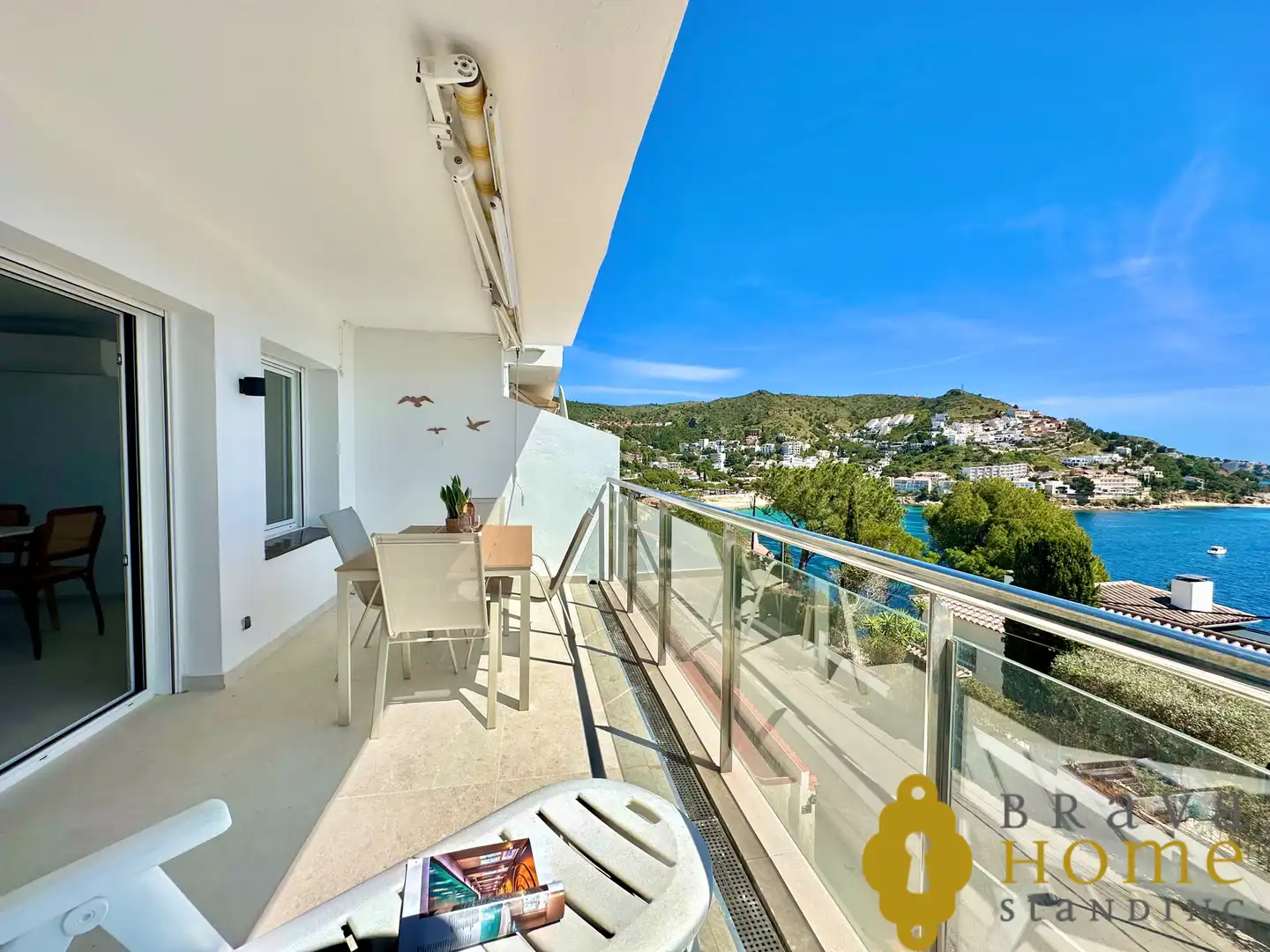 Terrasse von Wohnung zum Verkauf in Roses mit Klimaanlage, Terrasse und Möbliert