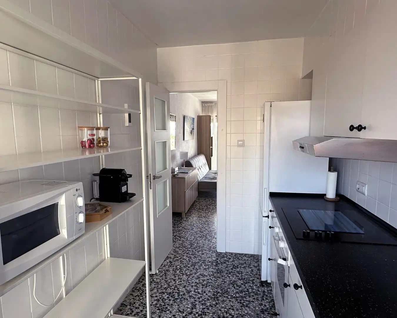 Cocina de Apartamento en venta en Tavernes de la Valldigna con Terraza y Amueblado