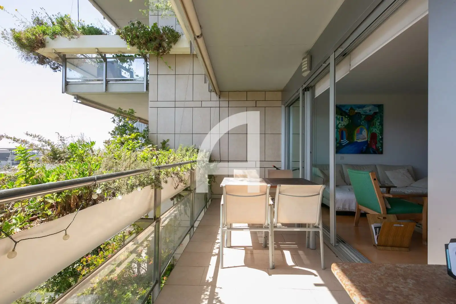 Terrasse von Dachboden zum Verkauf in Sant Adrià de Besòs mit Klimaanlage, Heizung und Parkett