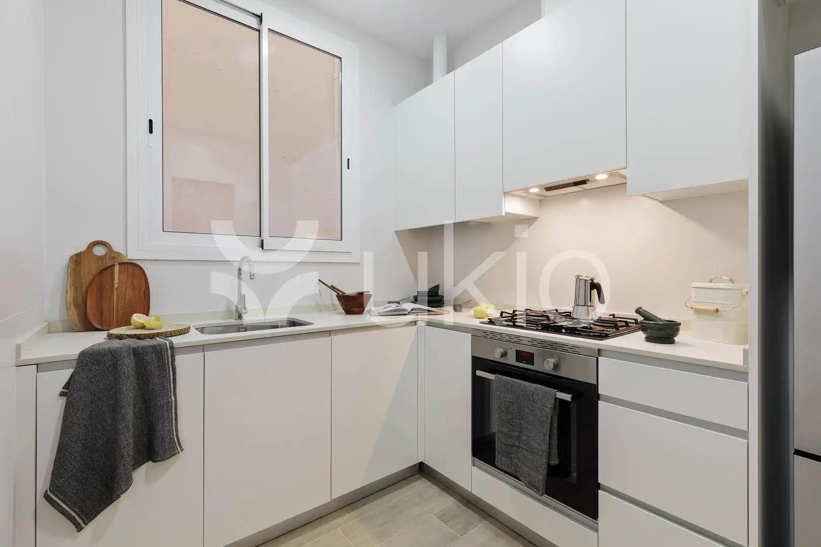 Kitchen of Apartments for rent in Barcelona  with Air Conditioner, Heating and Terrace