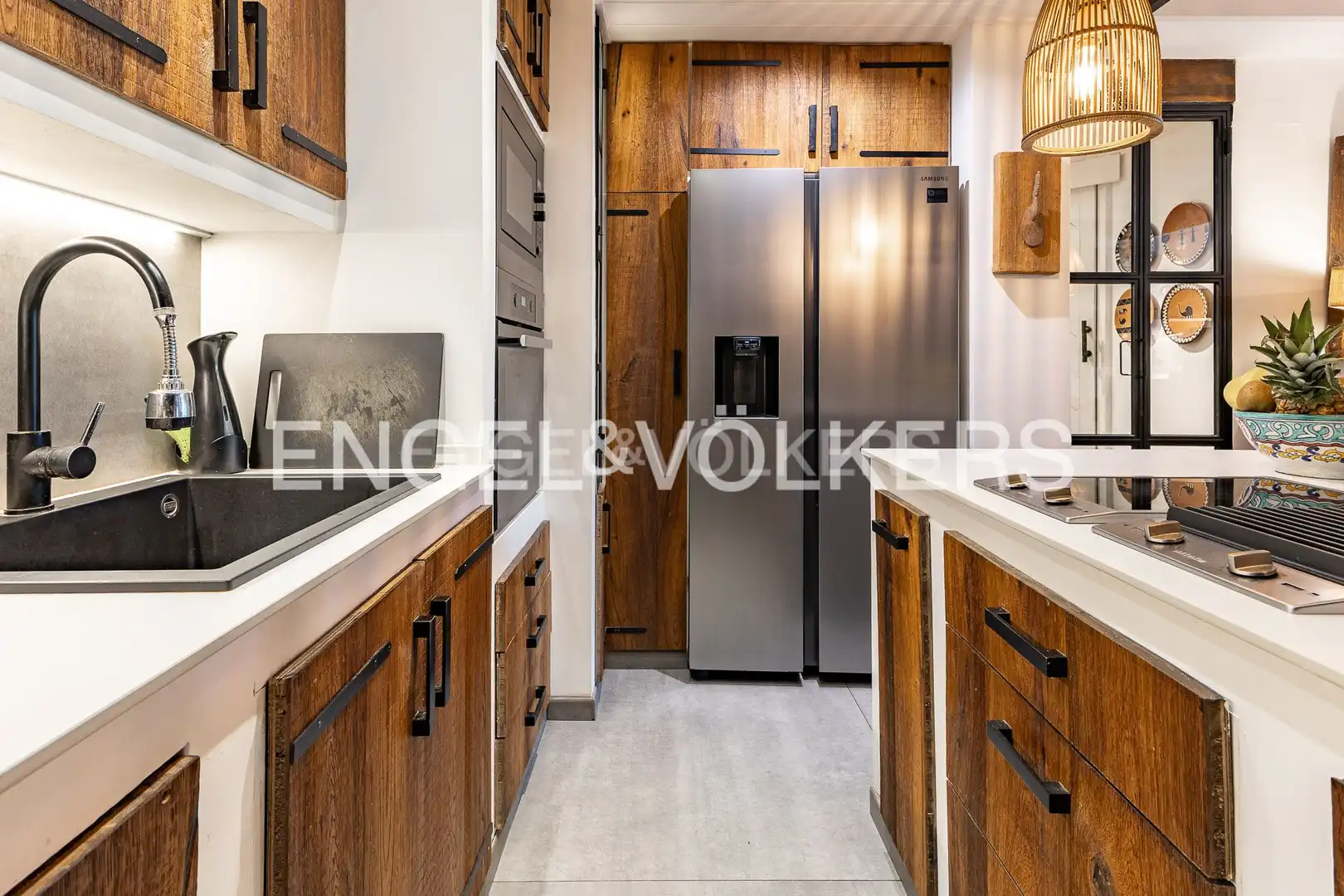 Cocina de Apartamento de alquiler en Sant Cugat del Vallès con Aire acondicionado, Calefacción y Parquet