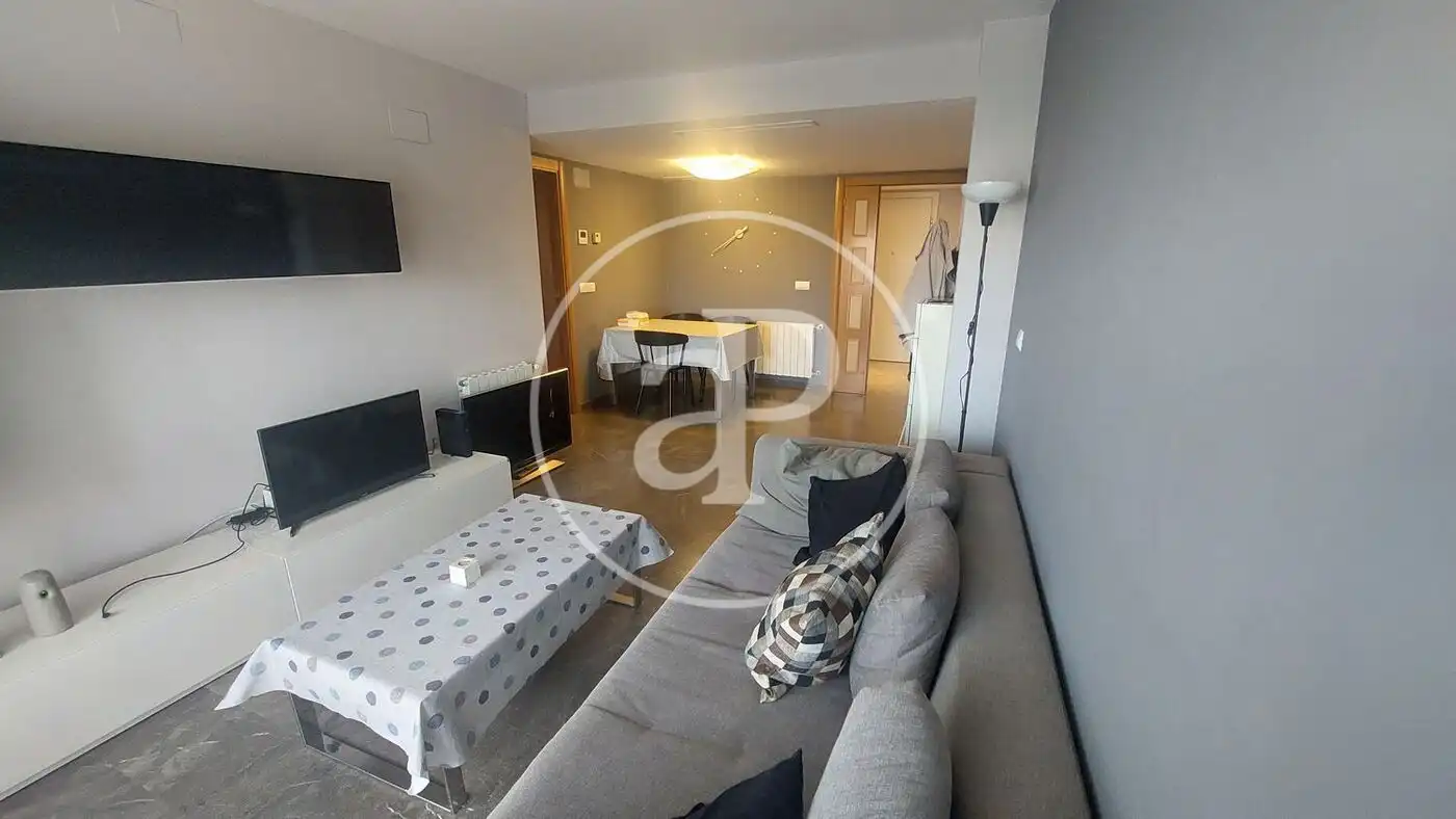 Living room of Flat for rent in Valencia  with Air Conditioner, Terrace and Furnished