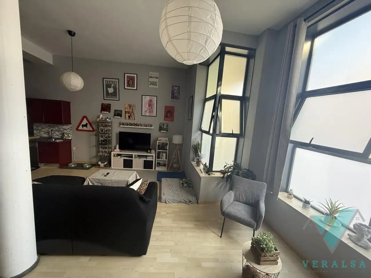 Sala de estar de Loft en venta en San Sebastián de los Reyes con Aire acondicionado
