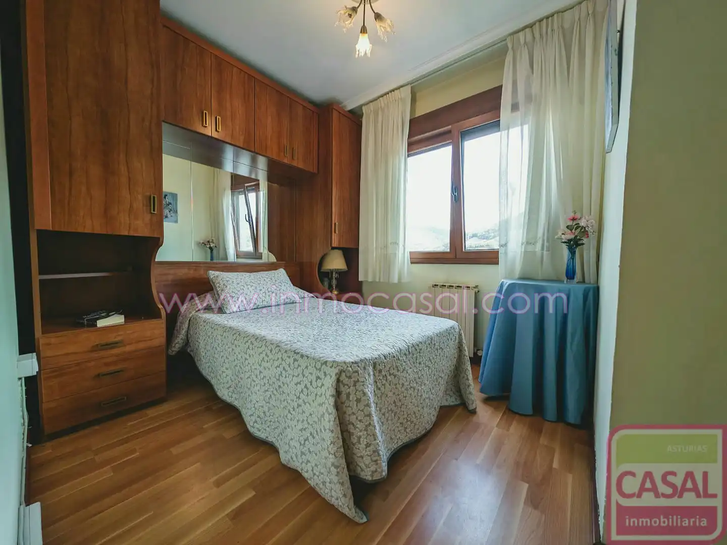 Schlafzimmer von Wohnung zum Verkauf in Mieres (Asturias) mit Heizung, Abstellraum und Möbliert