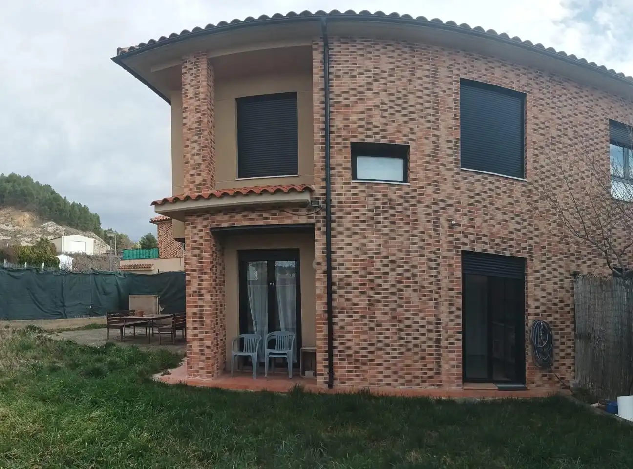 Vista exterior de Casa adosada en venta en Paracuellos de Jiloca con Calefacción, Jardín privado y Terraza