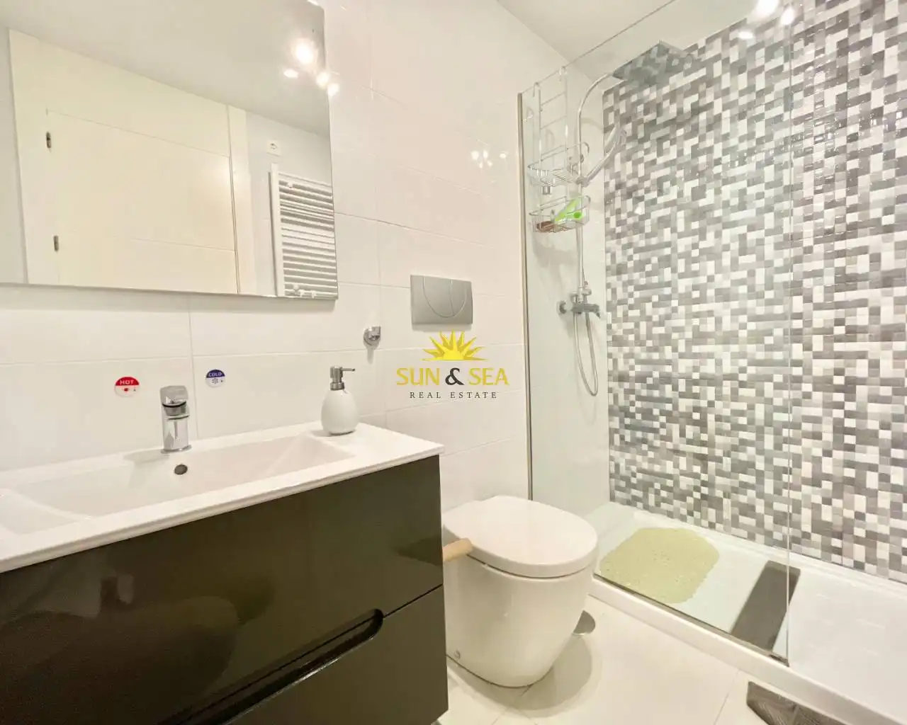 Baño de Piso de alquiler en Pilar de la Horadada con Aire acondicionado, Calefacción y Terraza