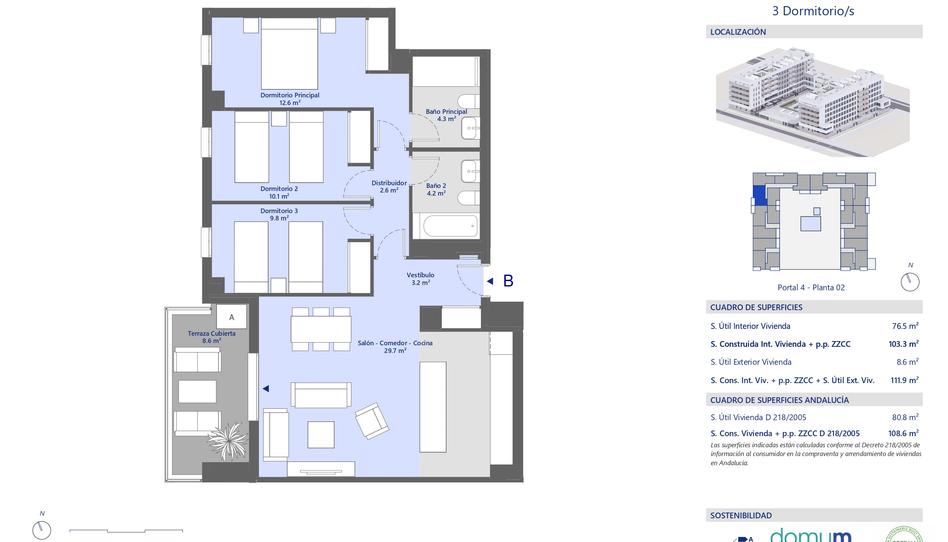 Photo 1 from new construction home in Flat for sale in Parcelas R. y R., Palmas Altas, Bellavista, Sevilla