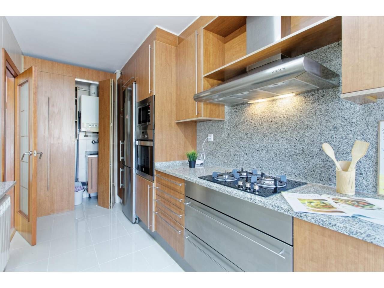 Kitchen of Flat for sale in Terrassa  with Heating, Parquet flooring and Terrace
