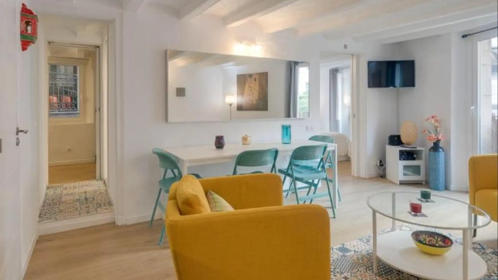 Sala d'estar de Pis en venda en  Barcelona Capital amb Calefacció, Moblat i Forn