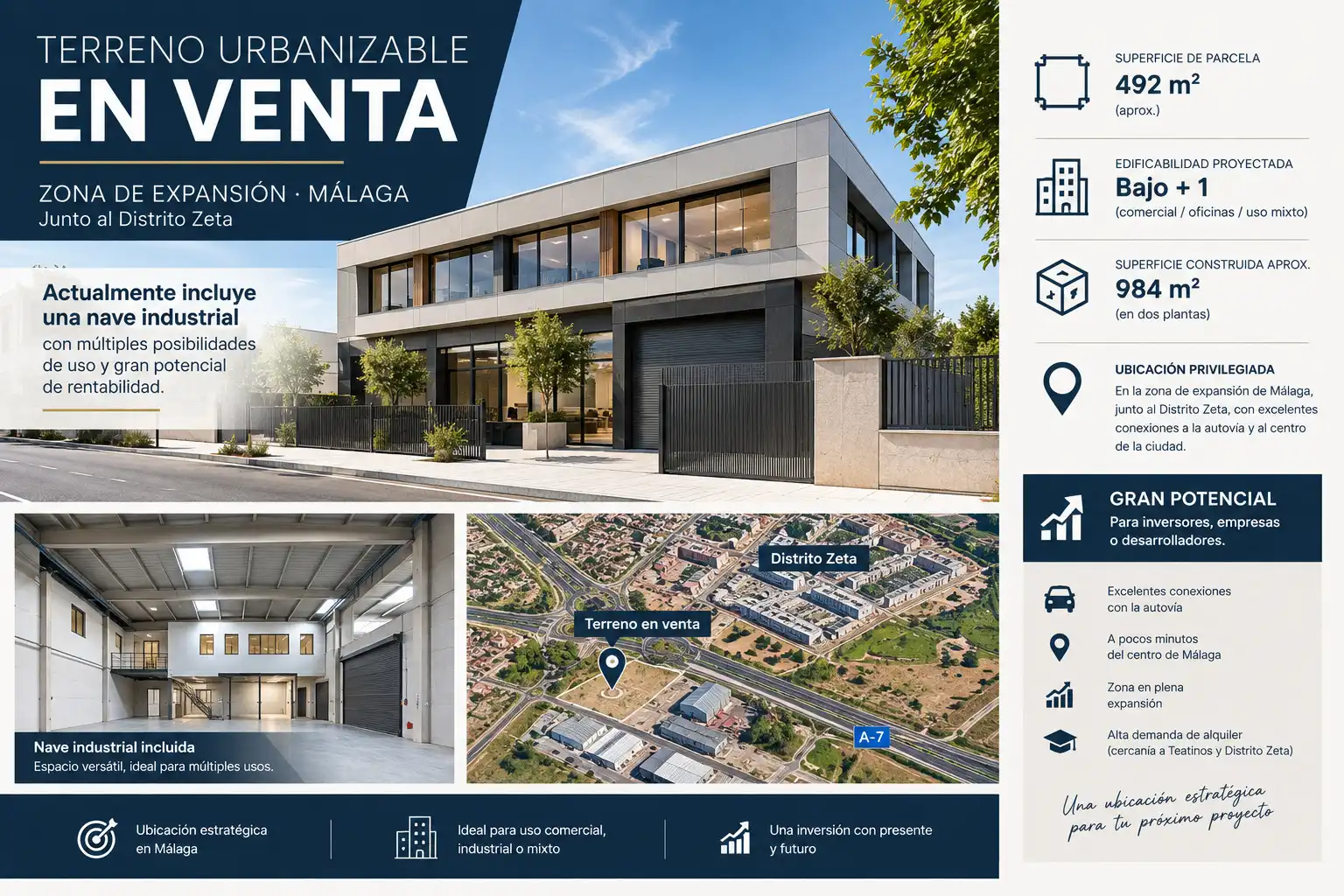 Vista exterior de Terreno en venta en Cruz de Humilladero
