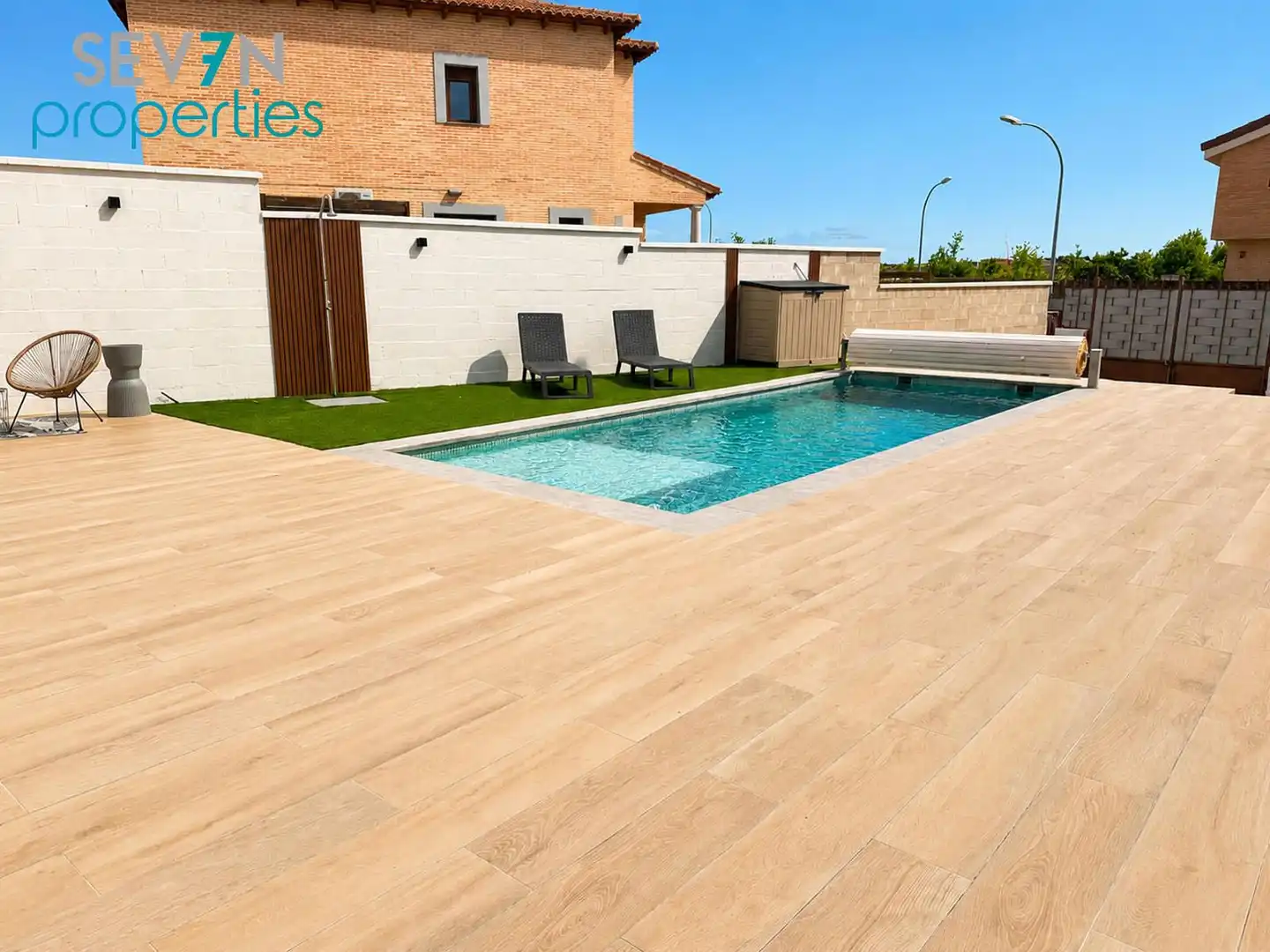 Terraza de Casa o chalet en venta en La Torre de Esteban Hambrán con Aire acondicionado, Calefacción y Jardín privado