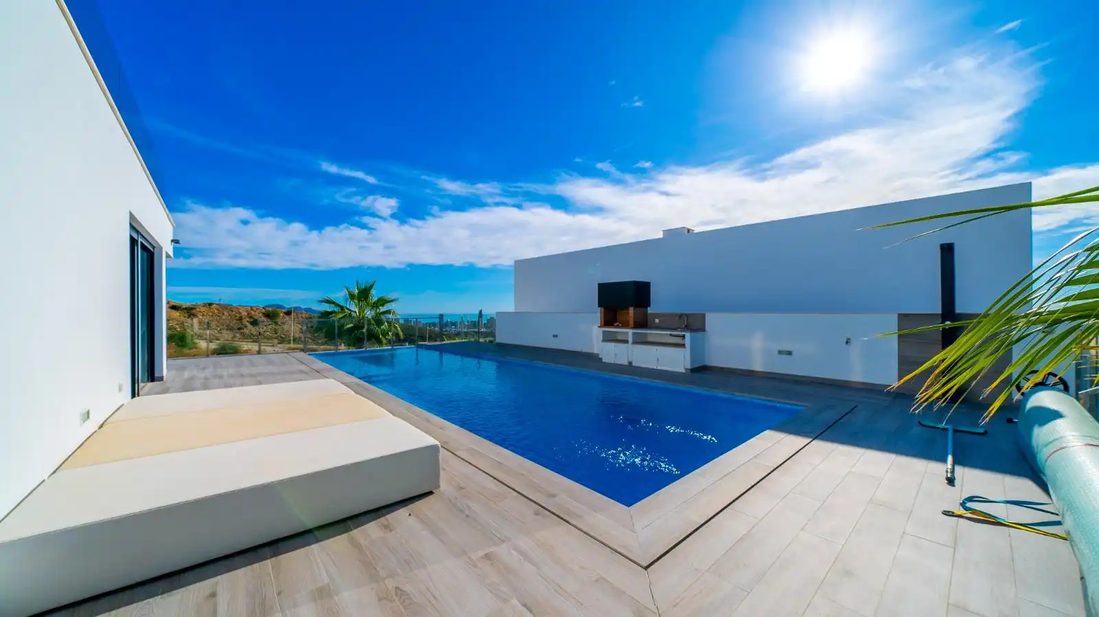 Piscina de Casa adosada en venda en Finestrat amb Aire condicionat, Calefacció i Jardí privat