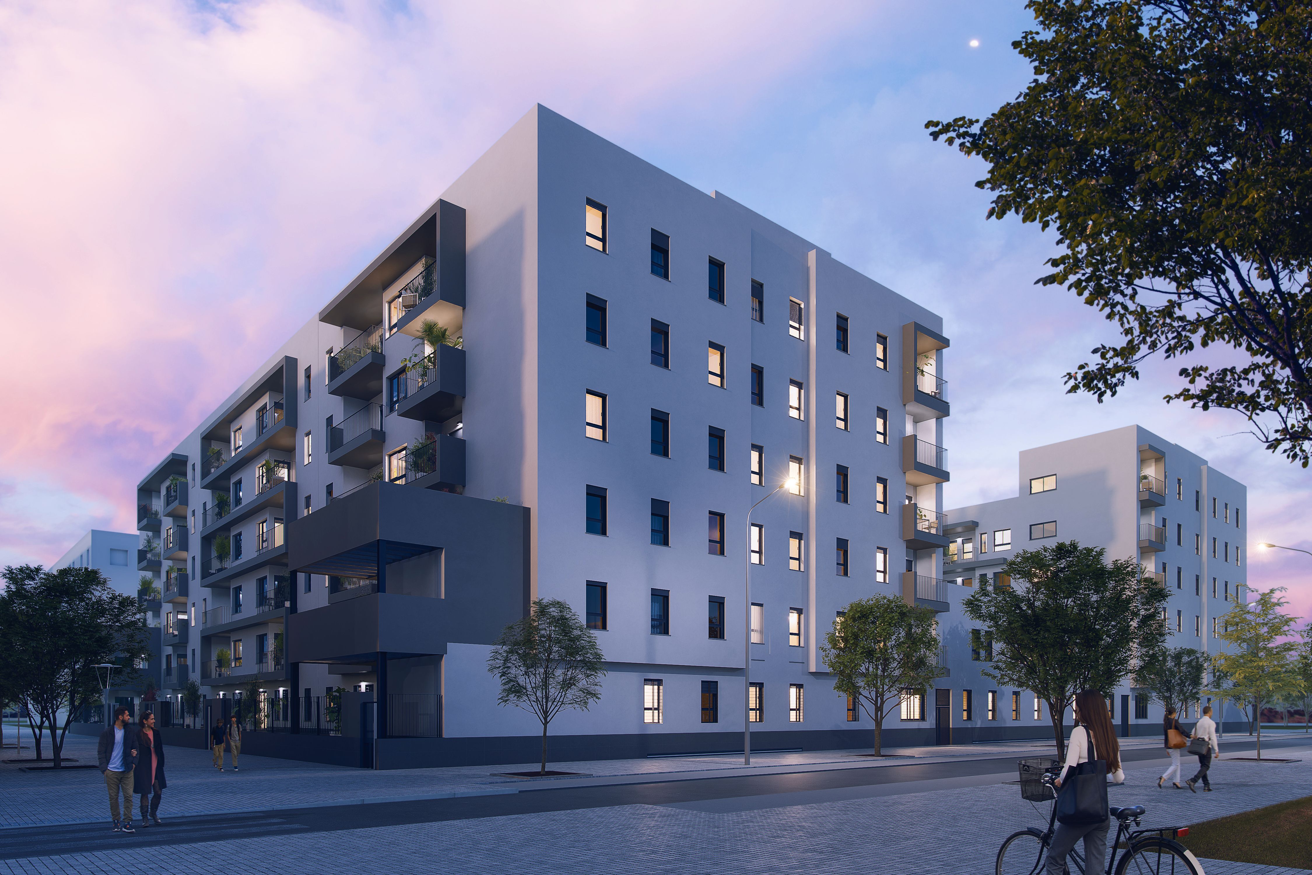 Exterior view of Flat for sale in  Sevilla Capital  with Air Conditioner, Terrace and Community pool