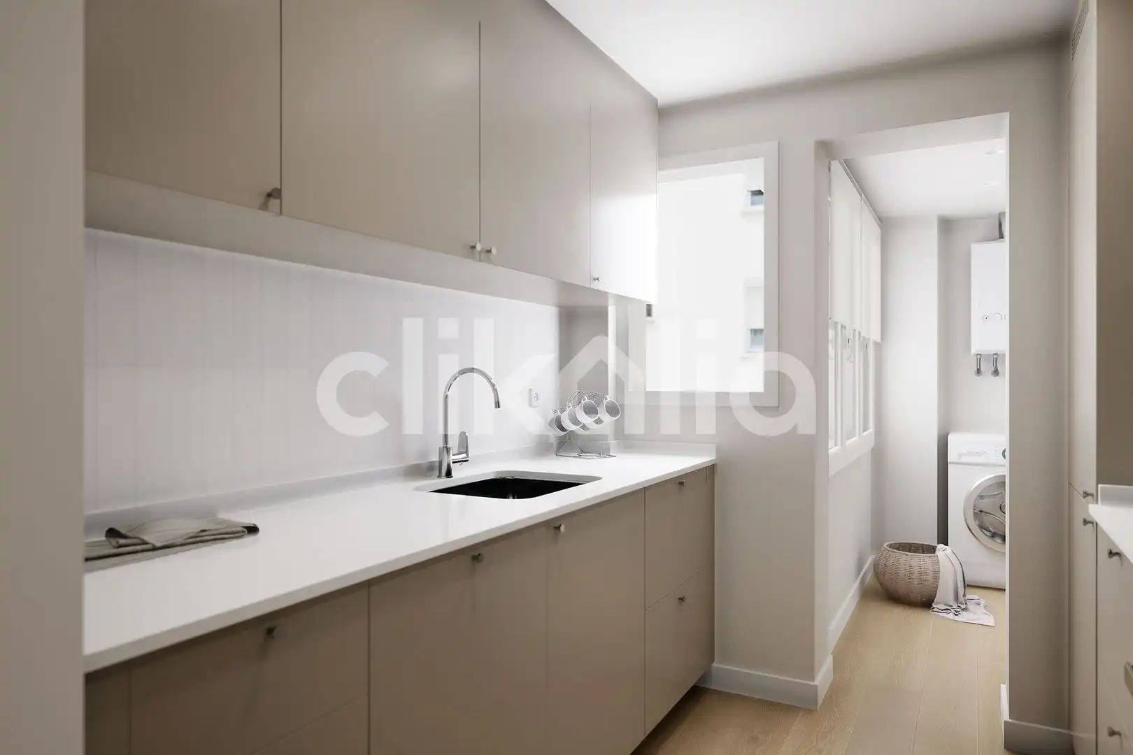Kitchen of Flat for sale in Madrid  with Air Conditioner, Heating and Terrace