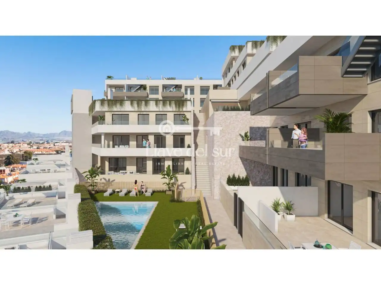 Vista exterior de Piso en venta en Águilas con Terraza y Piscina comunitaria