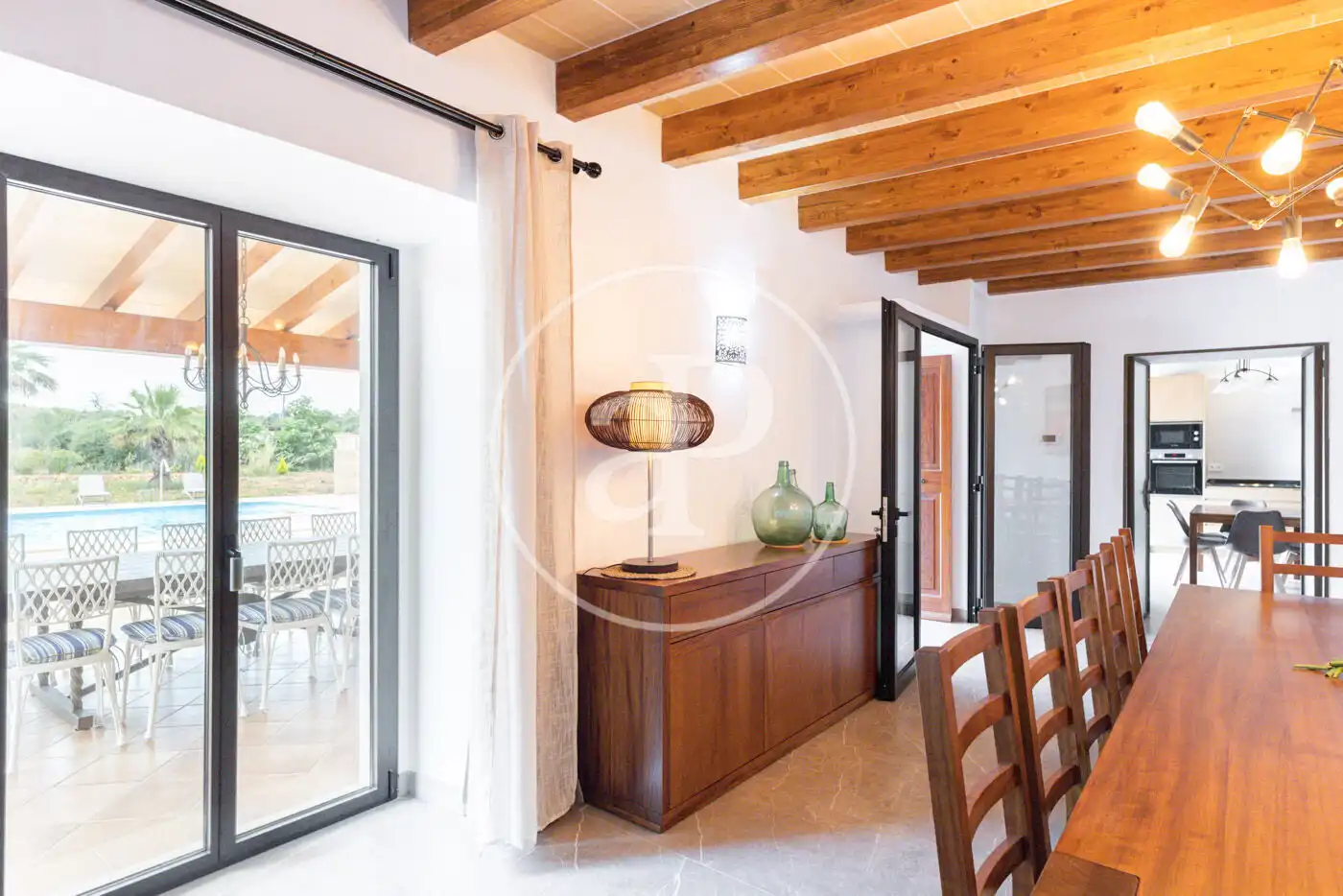 Dining room of Houses for rent in Felanitx  with Air Conditioner, Private garden and Swimming Pool