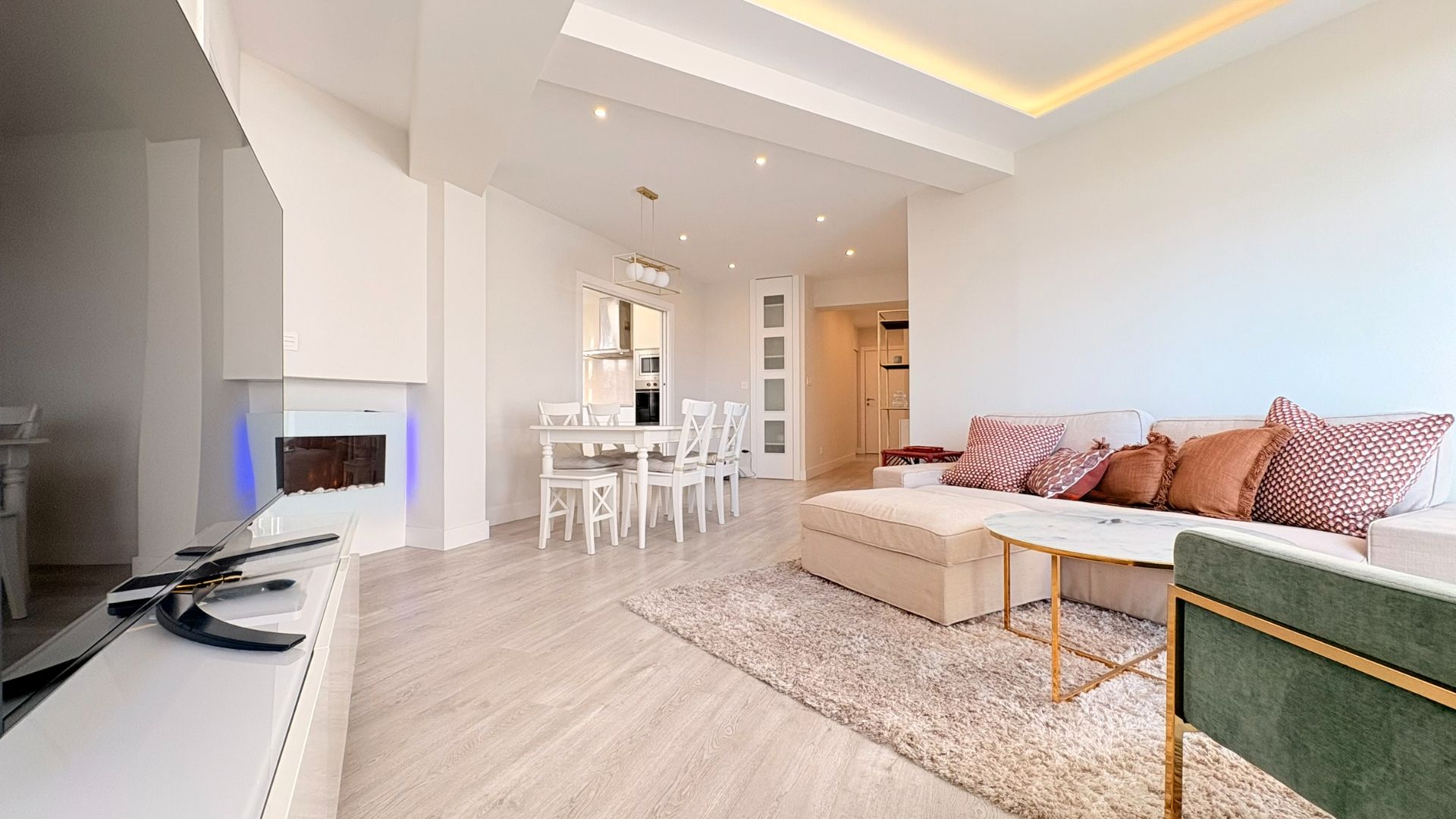 Living room of Flat for sale in A Coruña Capital   with Heating, Furnished and Oven