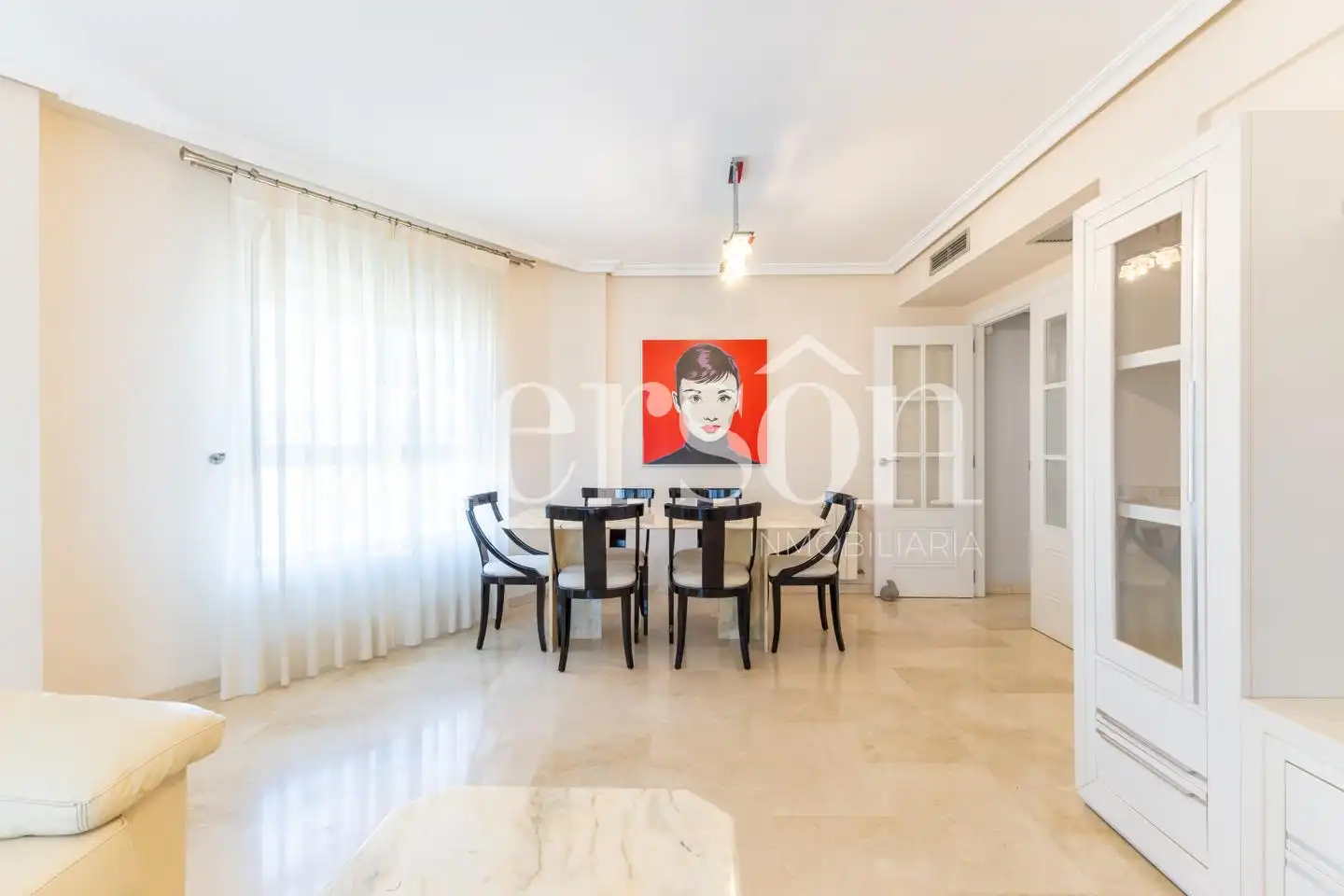 Dining room of Flat for rent in Valencia  with Air Conditioner, Heating and Private garden
