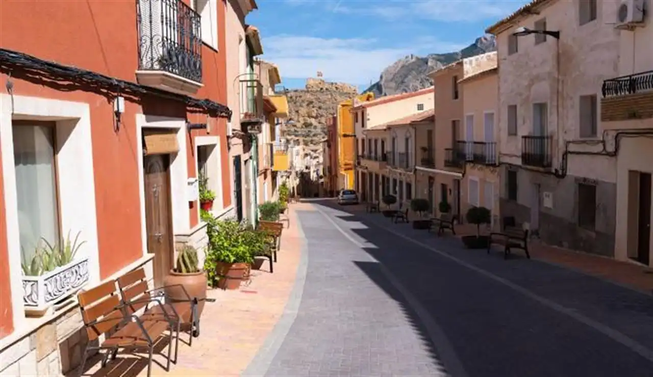 Vista exterior de Casa adosada en venta en Aspe con Aire acondicionado, Jardín privado y Piscina