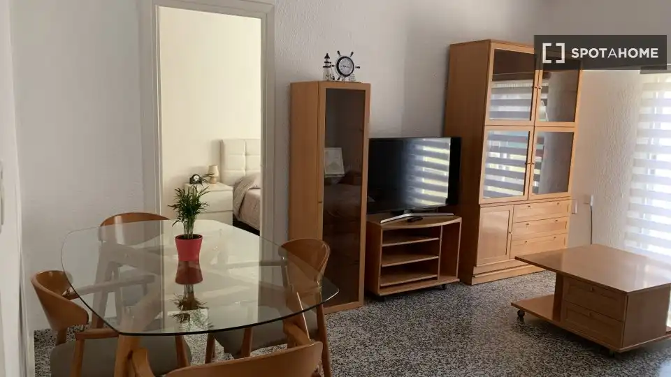Sala d'estar de Pis de lloguer en Valencia amb Aire condicionat, Calefacció i Moblat