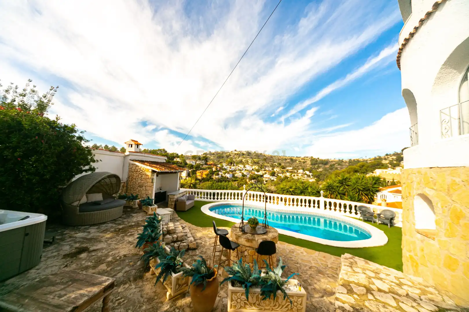 Terraza de Apartamento de alquiler en Benissa con Aire acondicionado, Trastero y Piscina