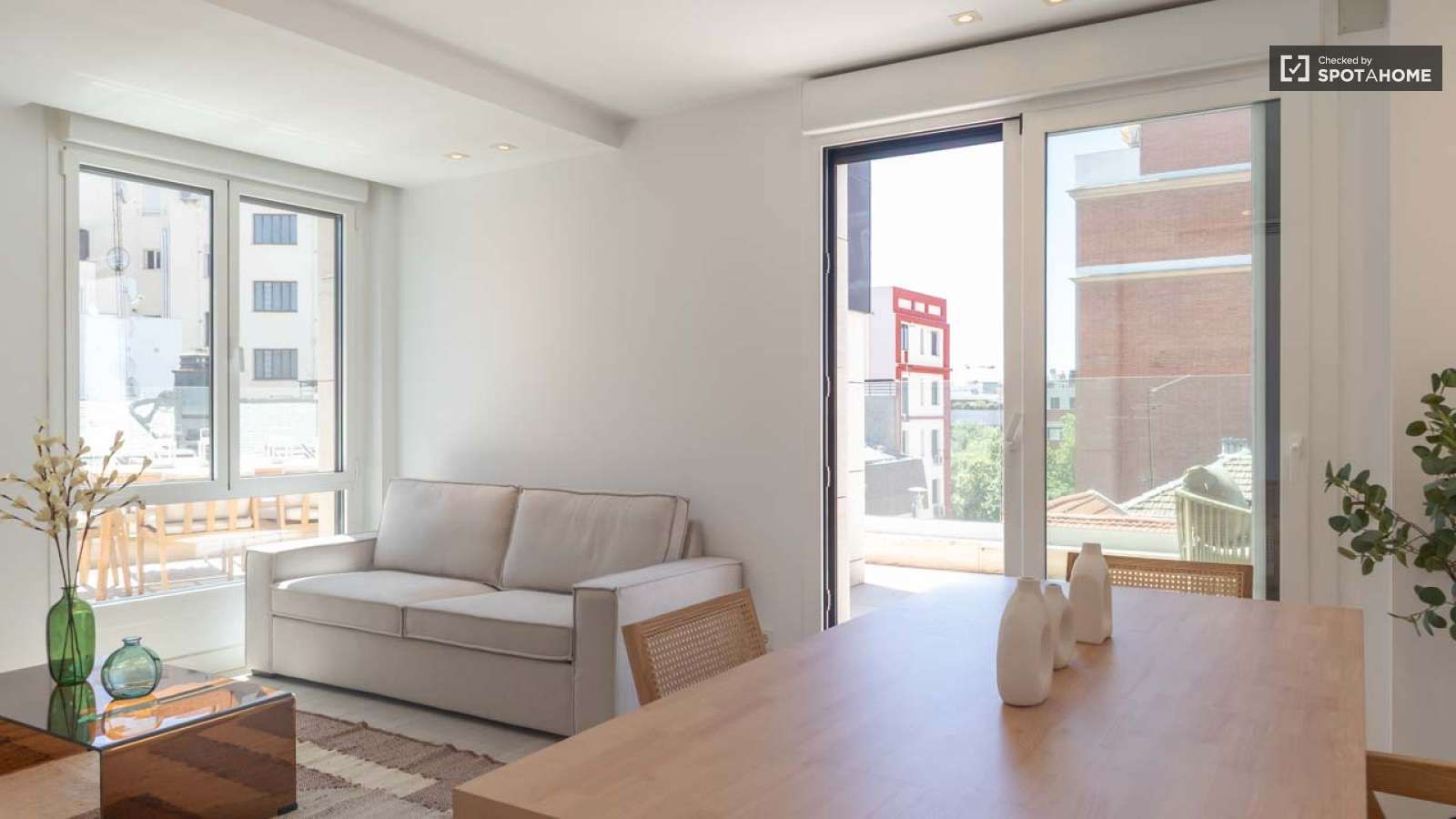 Sala d'estar de Apartament per a compartir en  Madrid Capital amb Aire condicionat, Calefacció i Terrassa