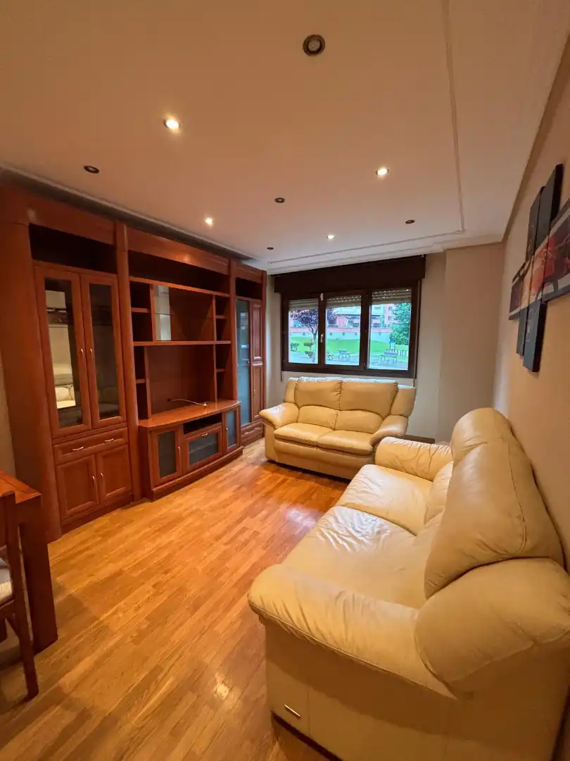 Sala de estar de Piso en venta en Oviedo  con Calefacción, Parquet y Trastero