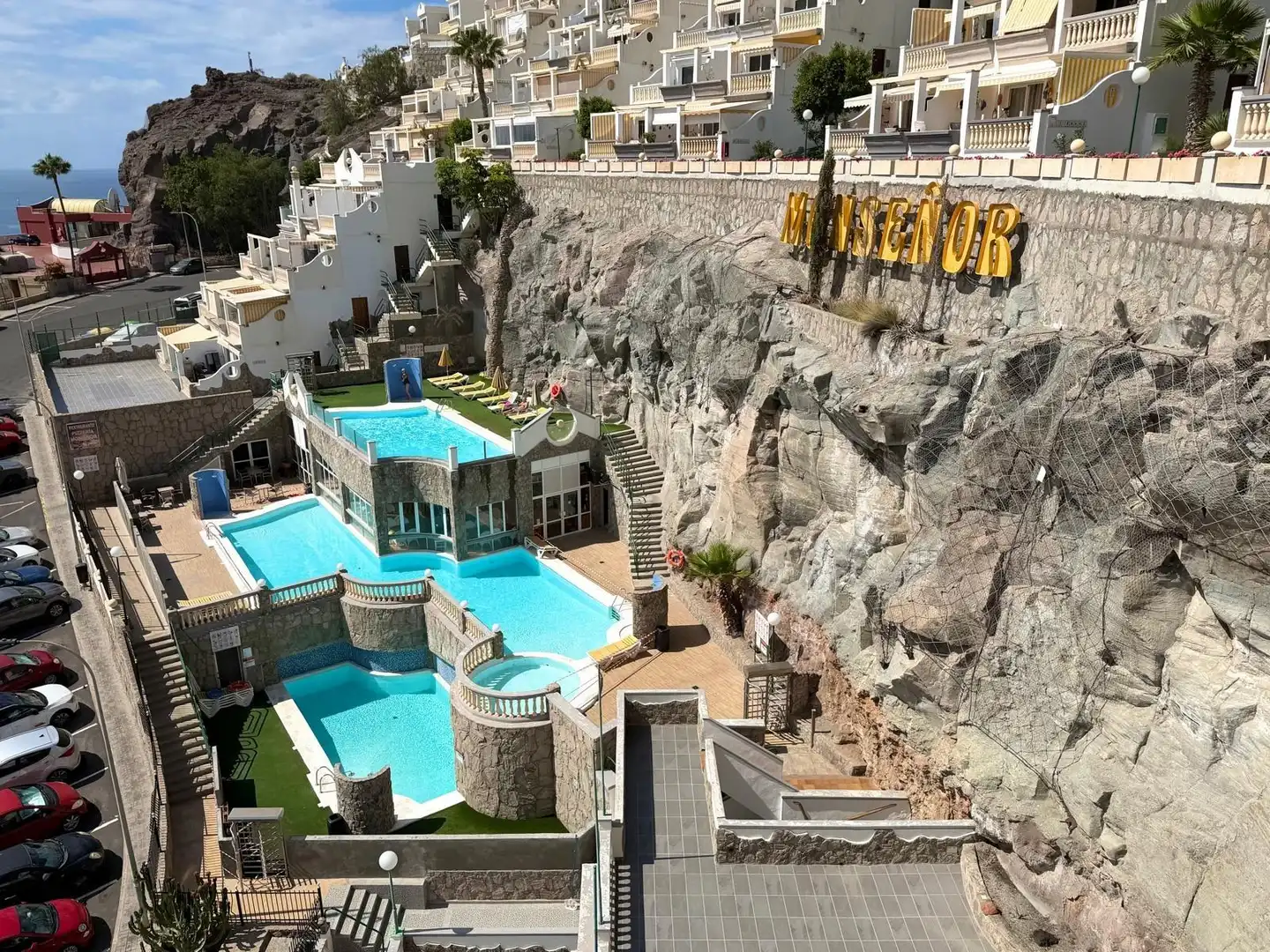 Schwimmbecken von Dachboden zur Miete in Mogán mit Terrasse, Möbliert und Gemeinschaftspool
